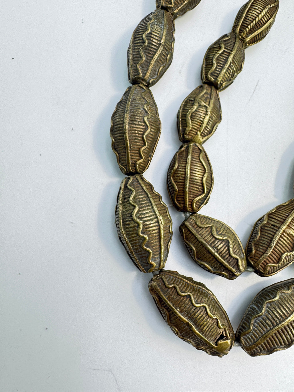 STRANG MESSINGPERLEN | GHANA BRASS BEADS |051