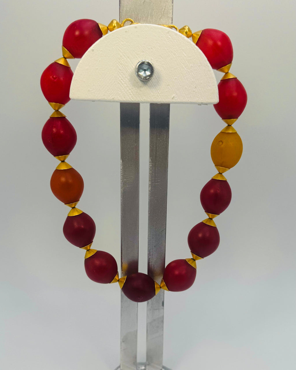 Kette alte böhmische Glasperlen