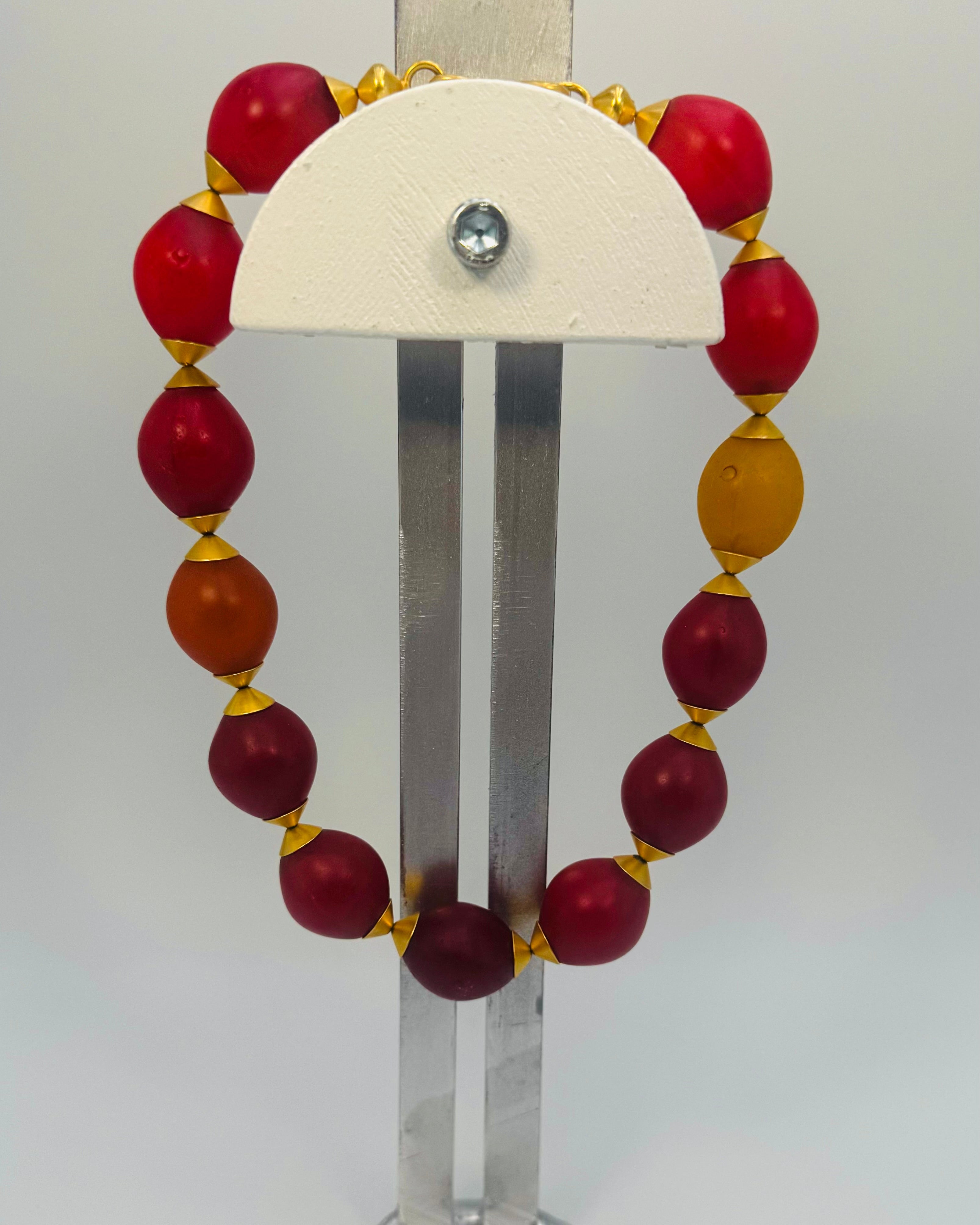 Kette alte böhmische Glasperlen