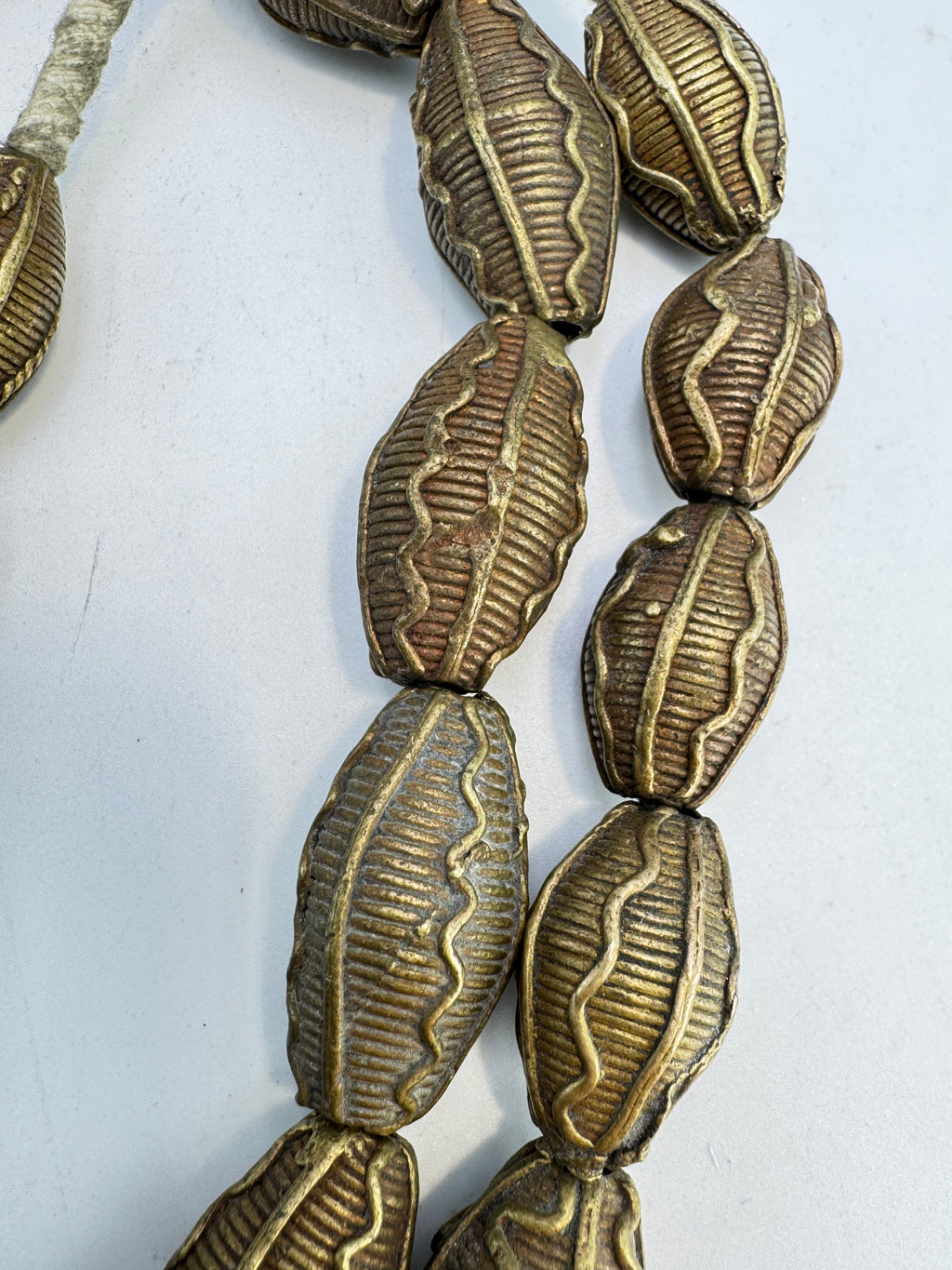 STRANG MESSINGPERLEN | GHANA BRASS BEADS |051