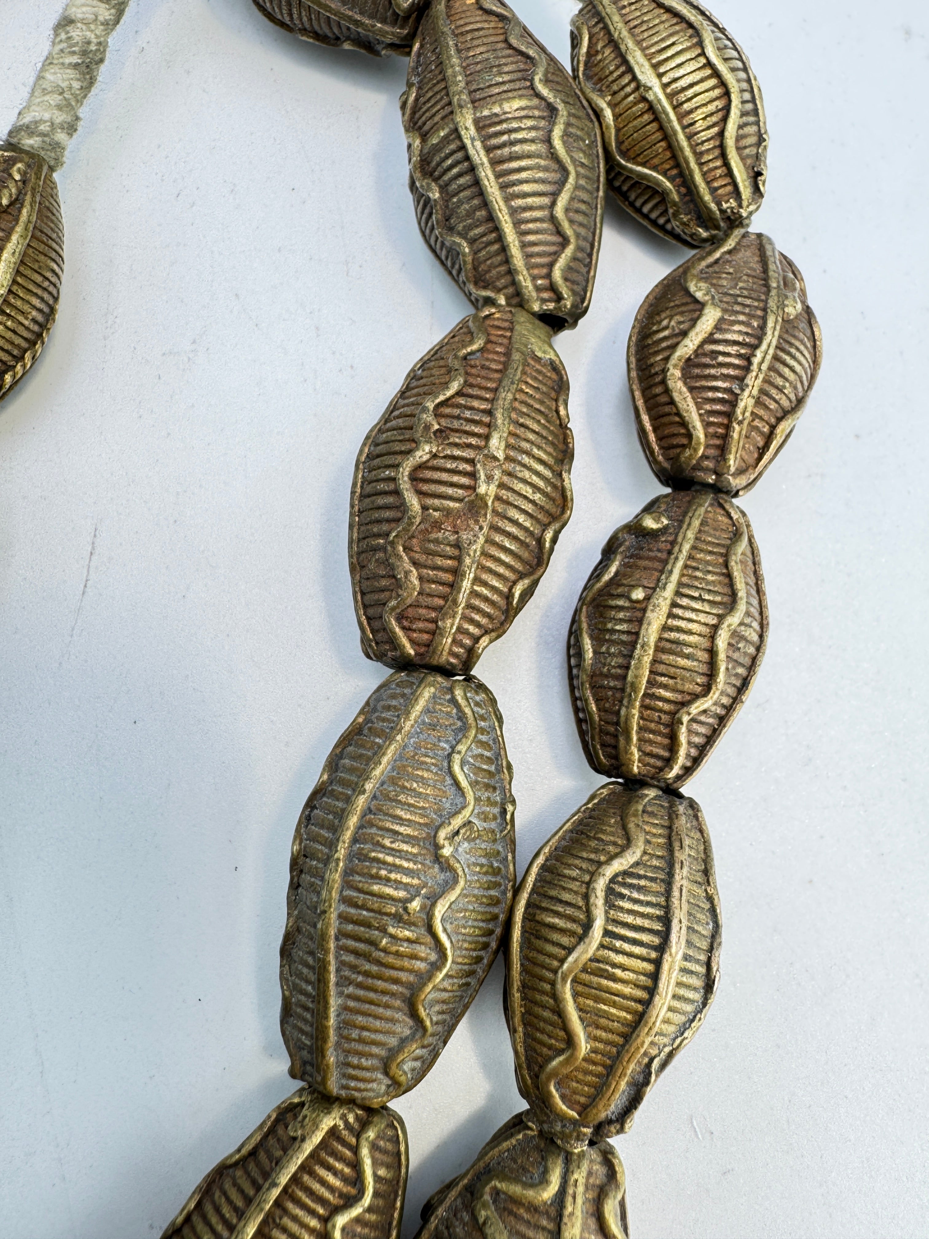 STRANG MESSINGPERLEN | GHANA BRASS BEADS |051
