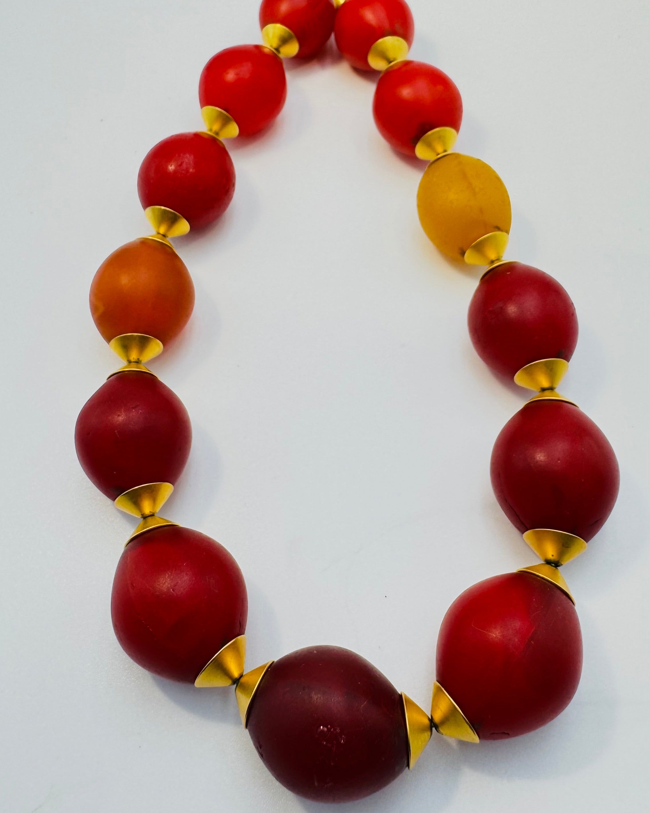 Kette alte böhmische Glasperlen