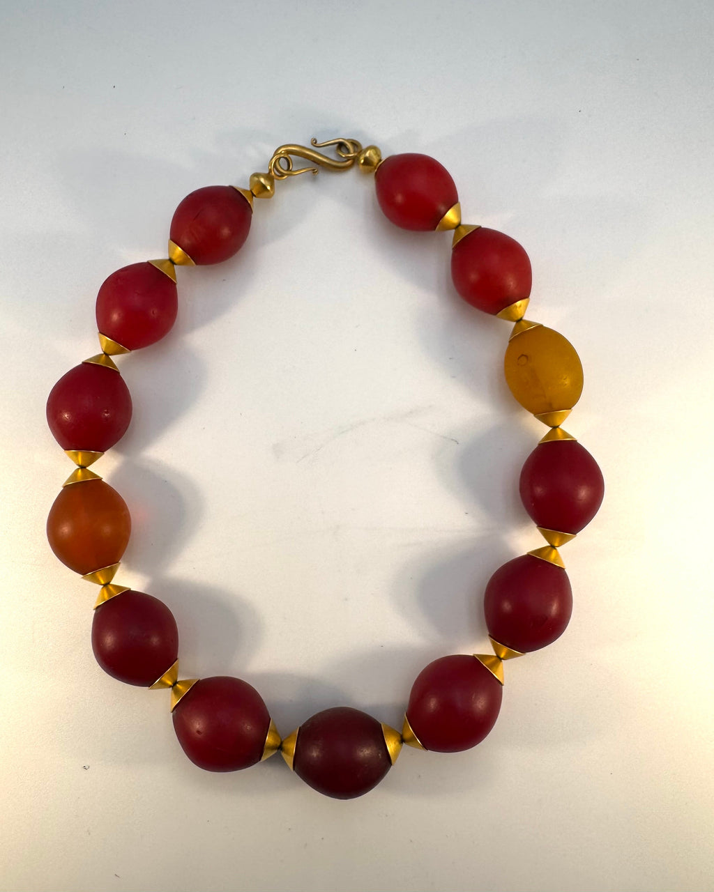 Kette alte böhmische Glasperlen