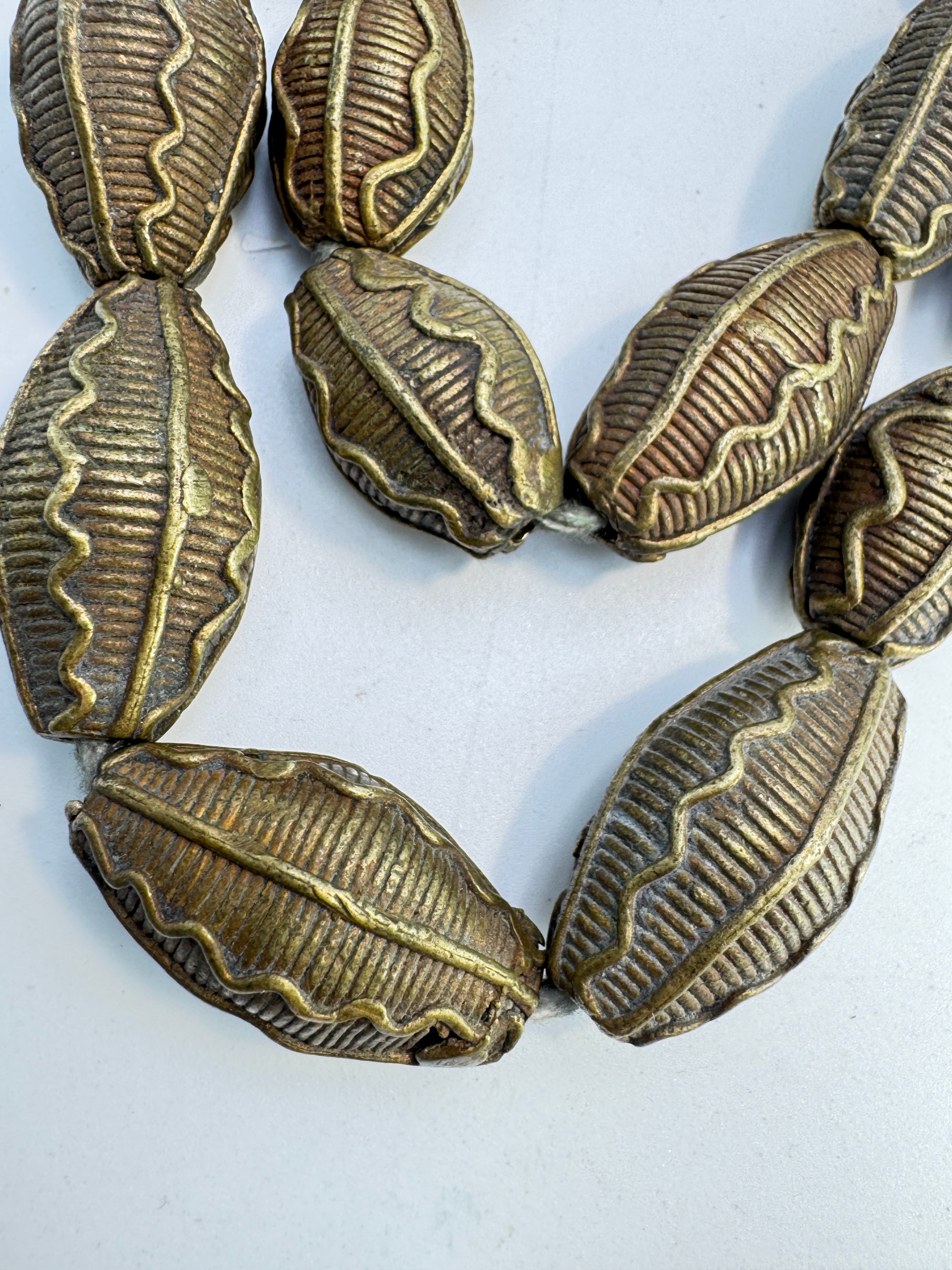 STRANG MESSINGPERLEN | GHANA BRASS BEADS |051