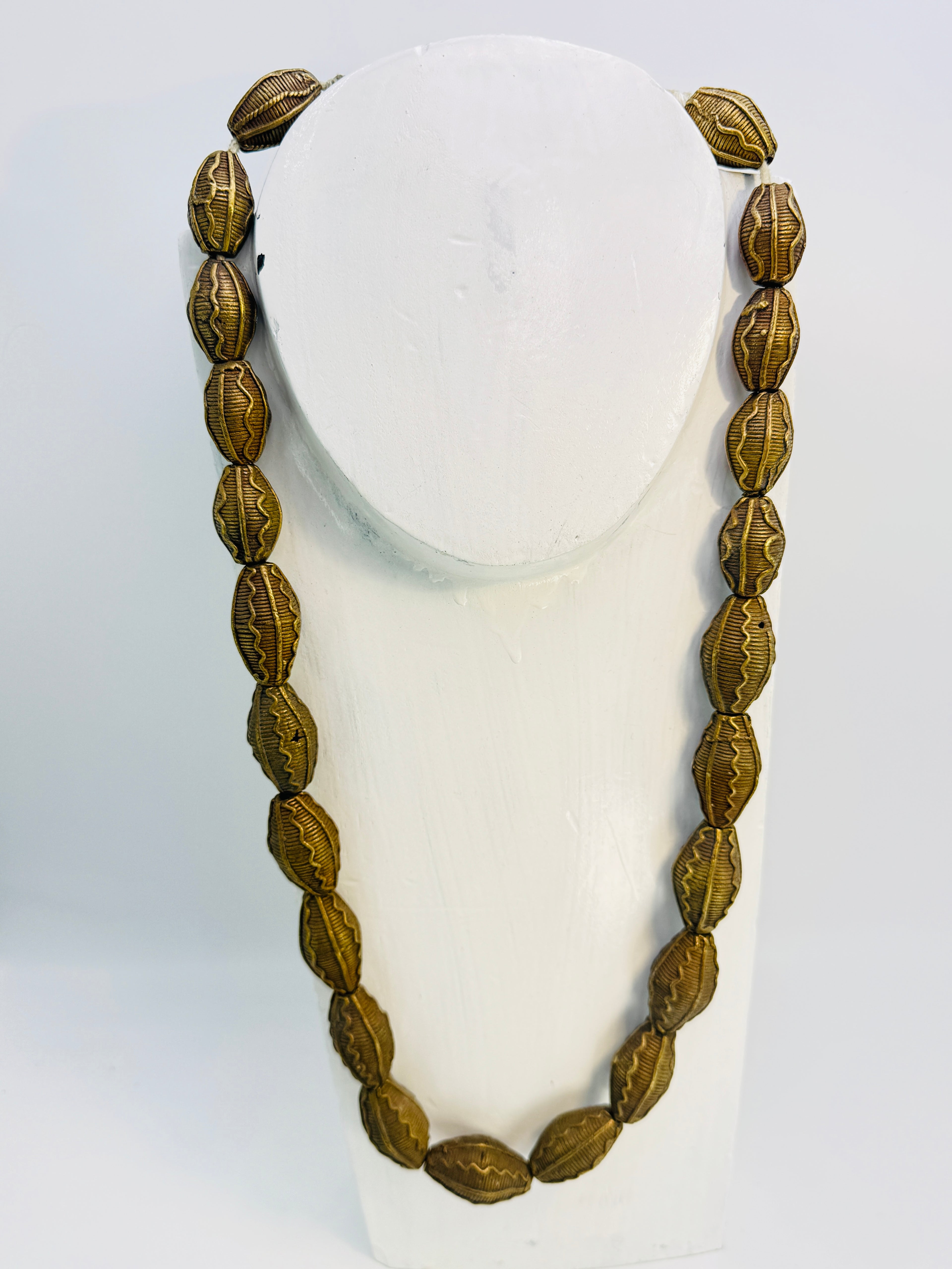 STRANG MESSINGPERLEN | GHANA BRASS BEADS |051
