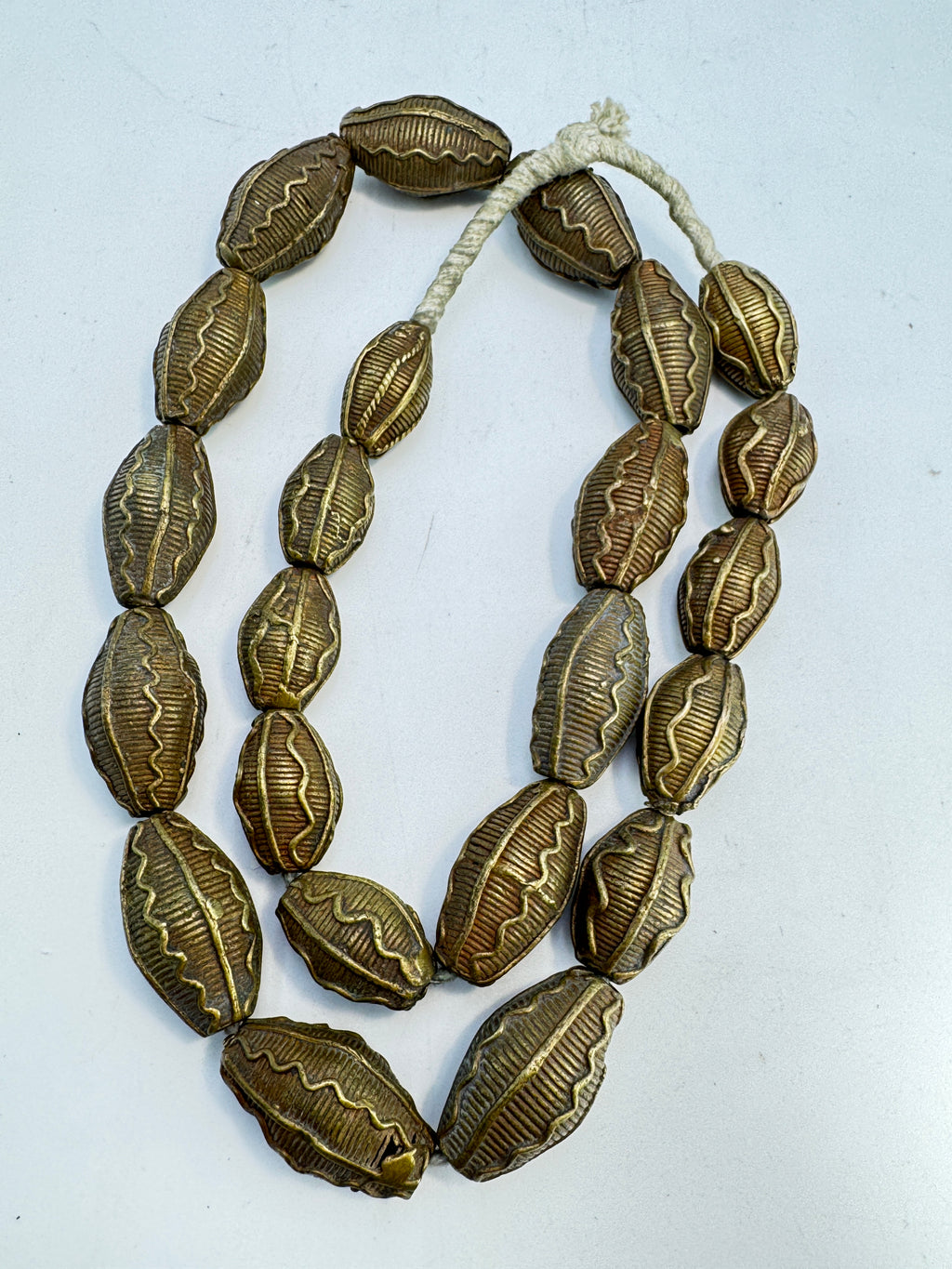 STRANG MESSINGPERLEN | GHANA BRASS BEADS |051