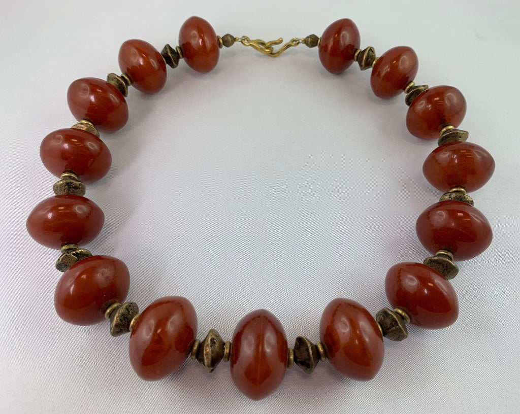 Kette Resin | Harz Messing Handmade Unique Necklace Tribal Beads Ethno Chic