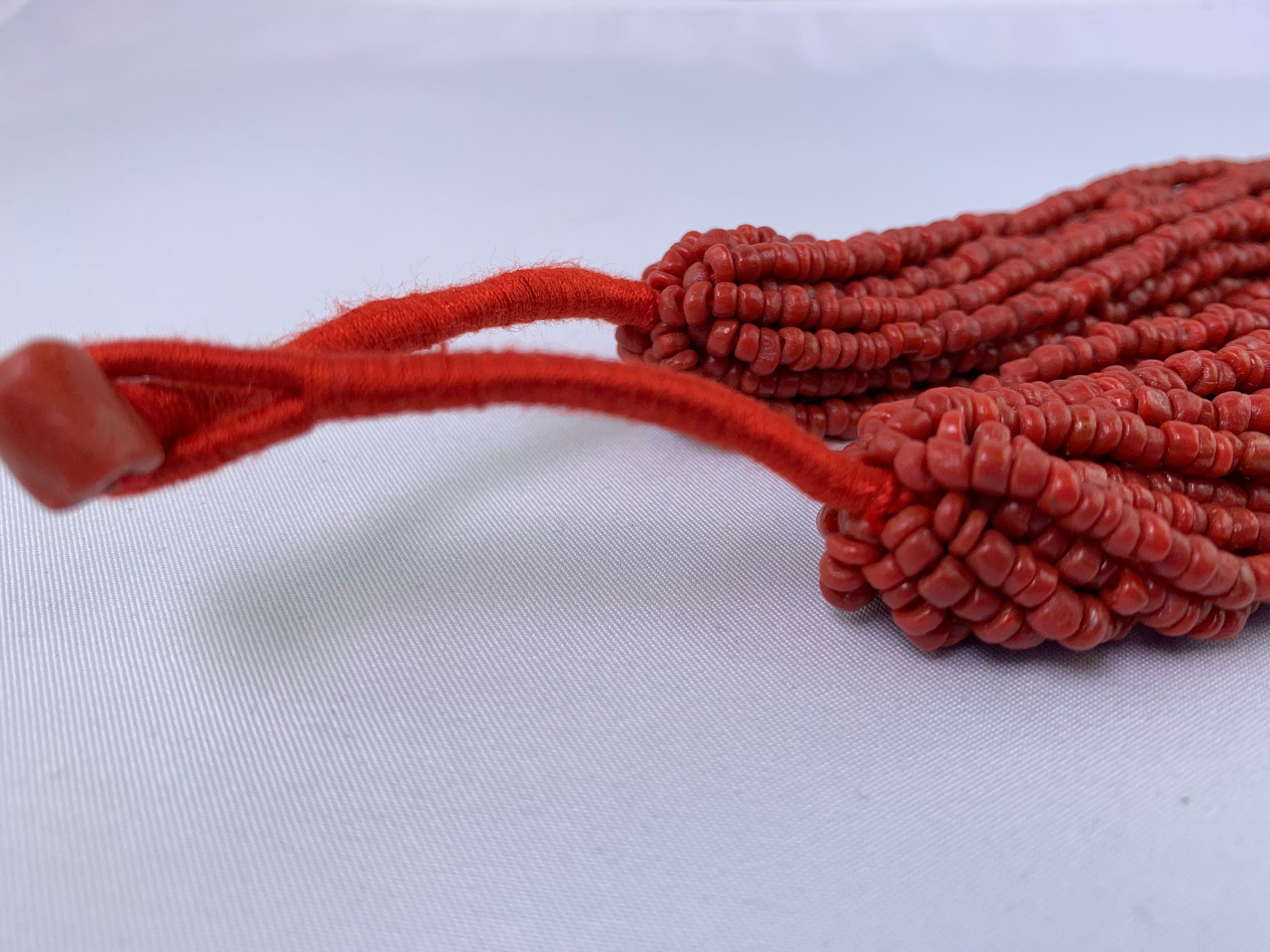 Kette Glasperlen Messing Amulett Tribal Beads Unique Necklace Ethno Chic