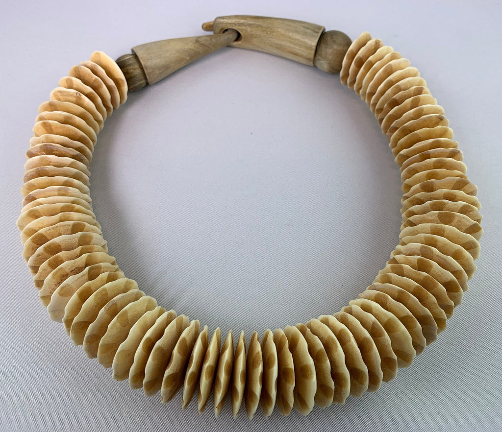 Kette Horn Unique Necklace Tribal Beads Ethno Chic
