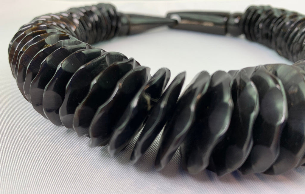 Kette Horn Unique Necklace Tribal Beads Ethno Chic