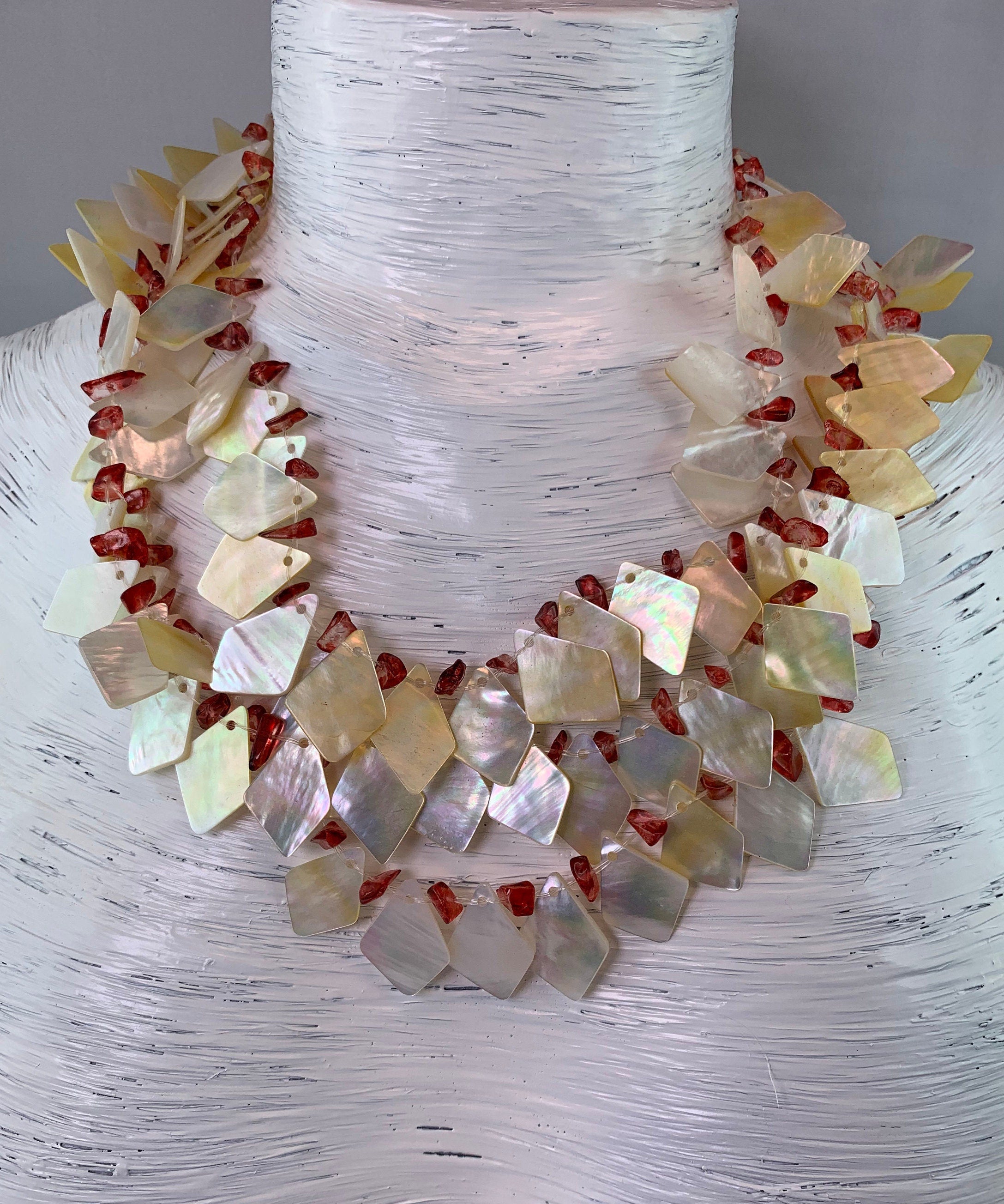 Kette Muschel Unique Shell Necklace  Tribal Beads