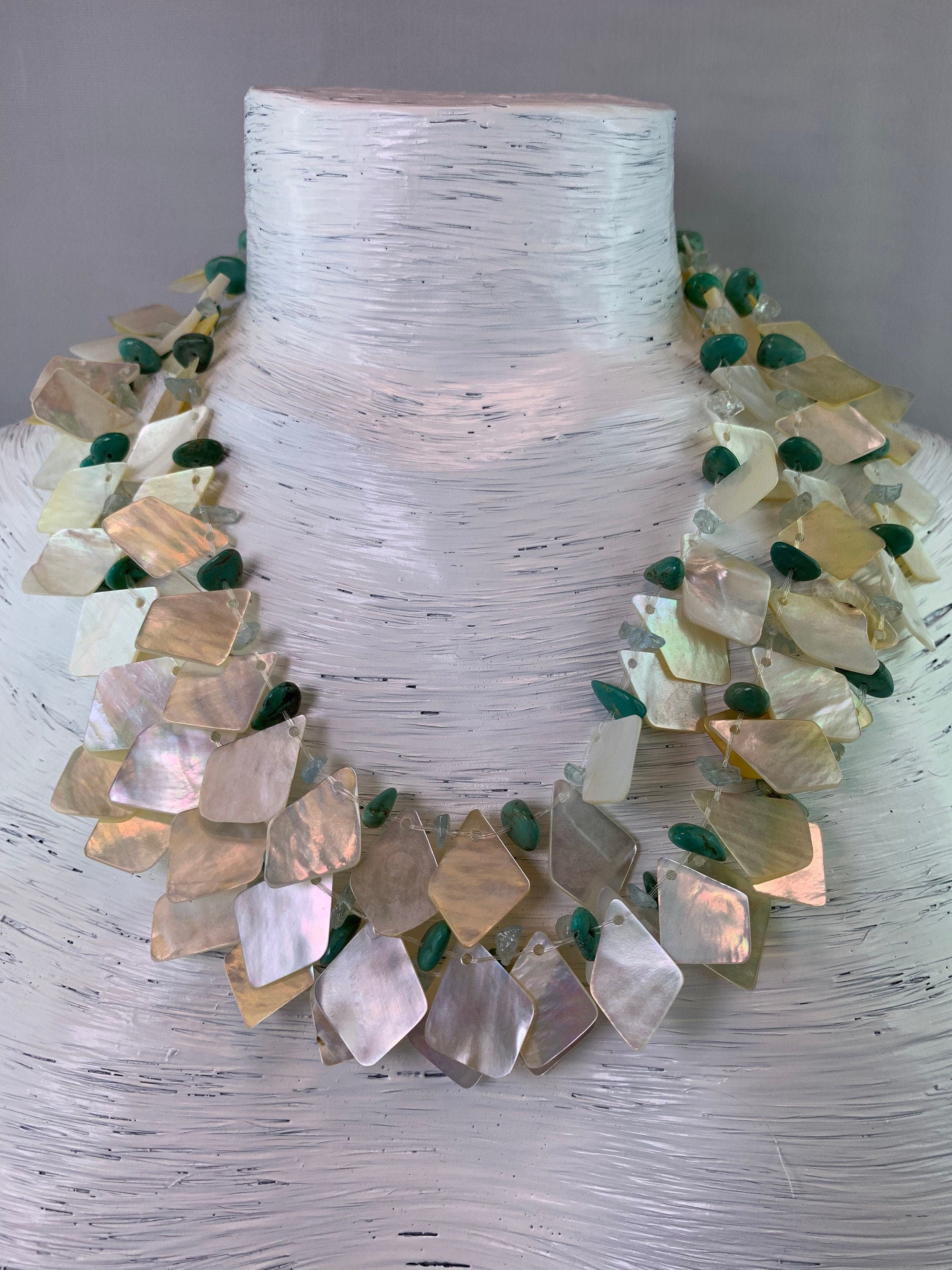 Kette Muschel Unique Shell Necklace Tribal Beads
