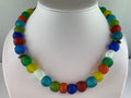 Kette Glasperlen Recycling Kroba Glass Ghana Tribal Beads Handmade Unique Necklace