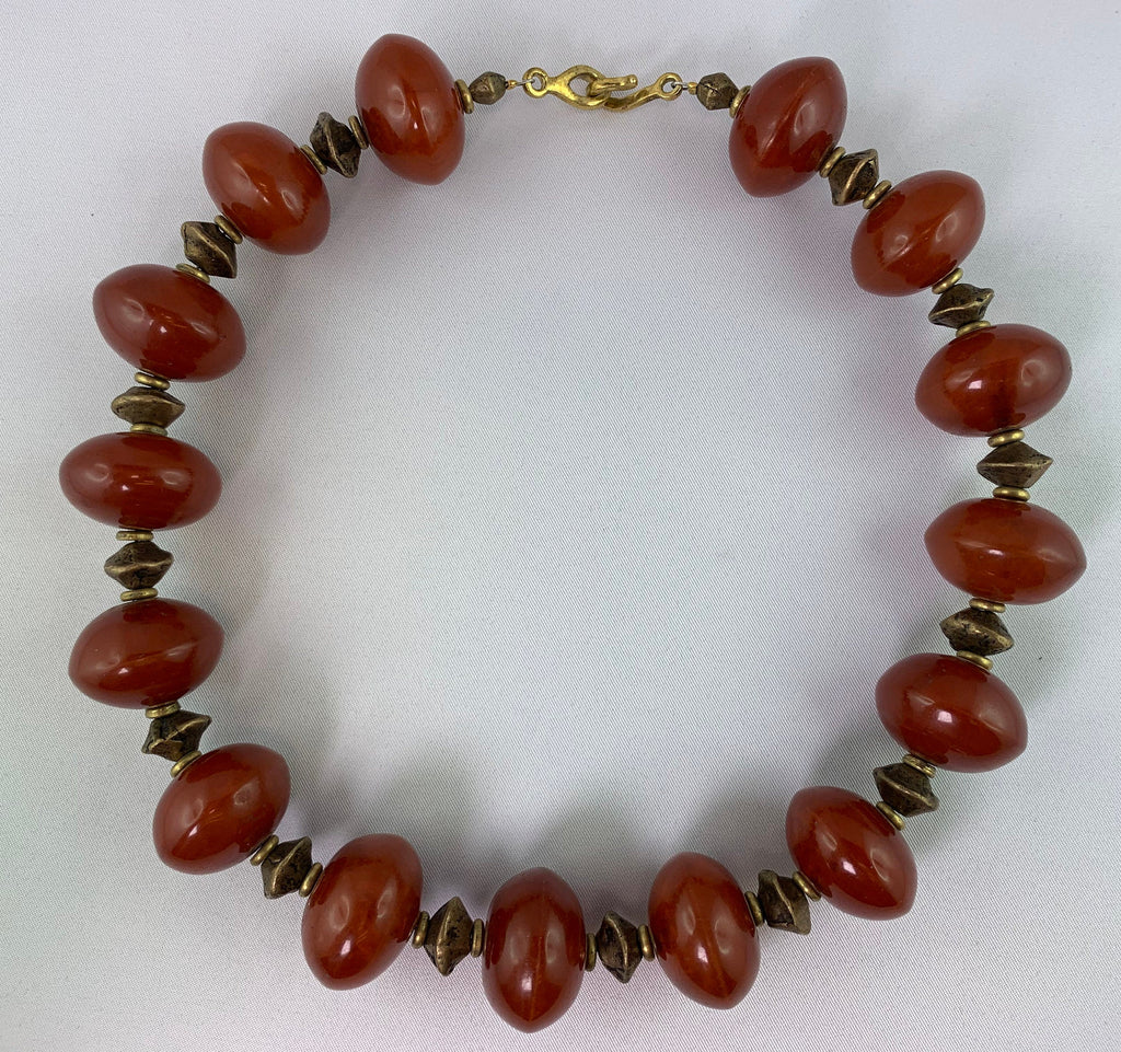 Kette Resin | Harz Messing Handmade Unique Necklace Tribal Beads Ethno Chic