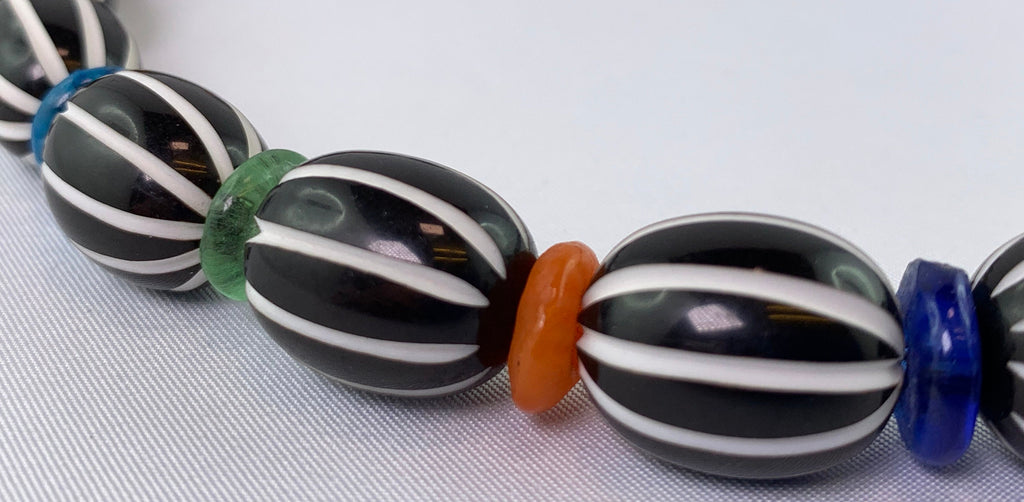 Kette Resin | Harz Glas Recycling Ghana Tribal Beads Handmade Unique Necklace