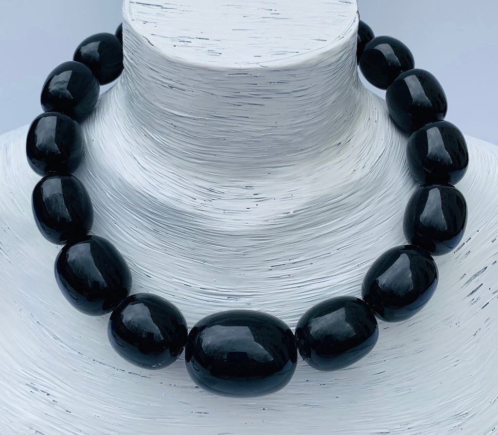 Kette Harz Resin Perlen Handmade Unique Necklace Tribal Beads Ethno Chic