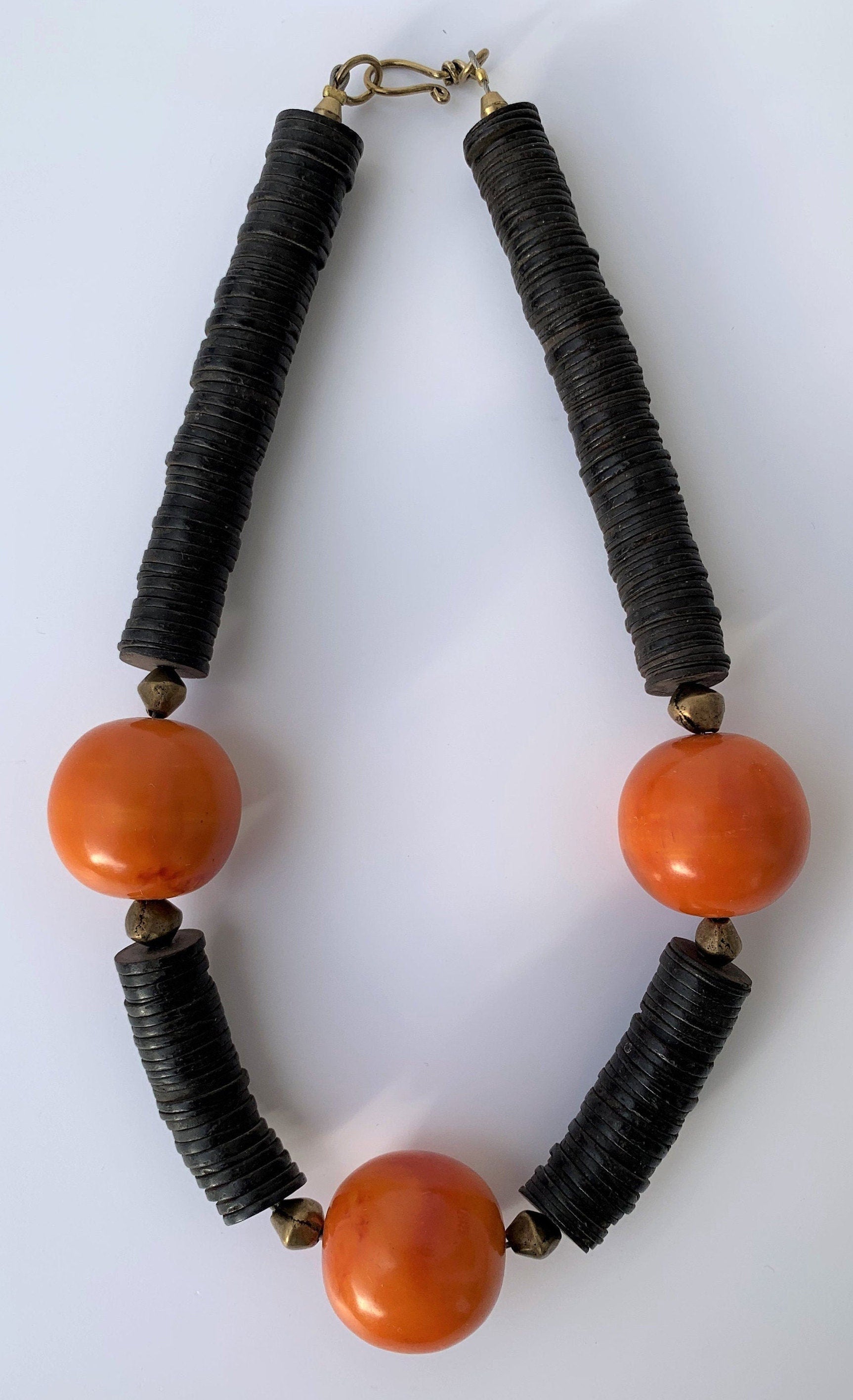 Kette Kokos Harz Coconut Resin Unique Necklace Tribal Beads Ethno Chic