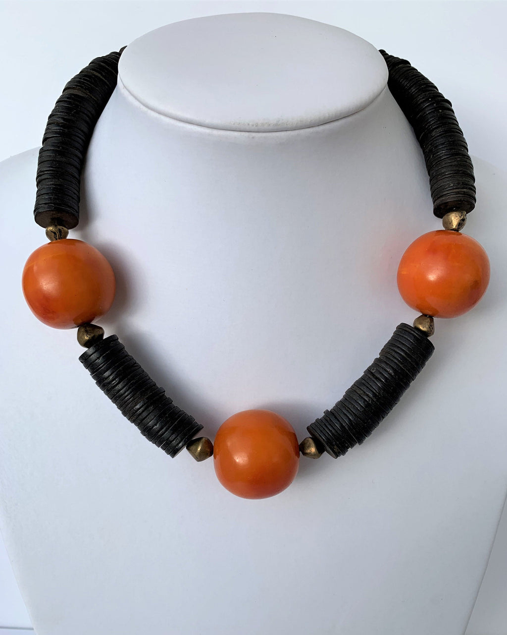 Kette Kokos Harz Coconut Resin Unique Necklace Tribal Beads Ethno Chic