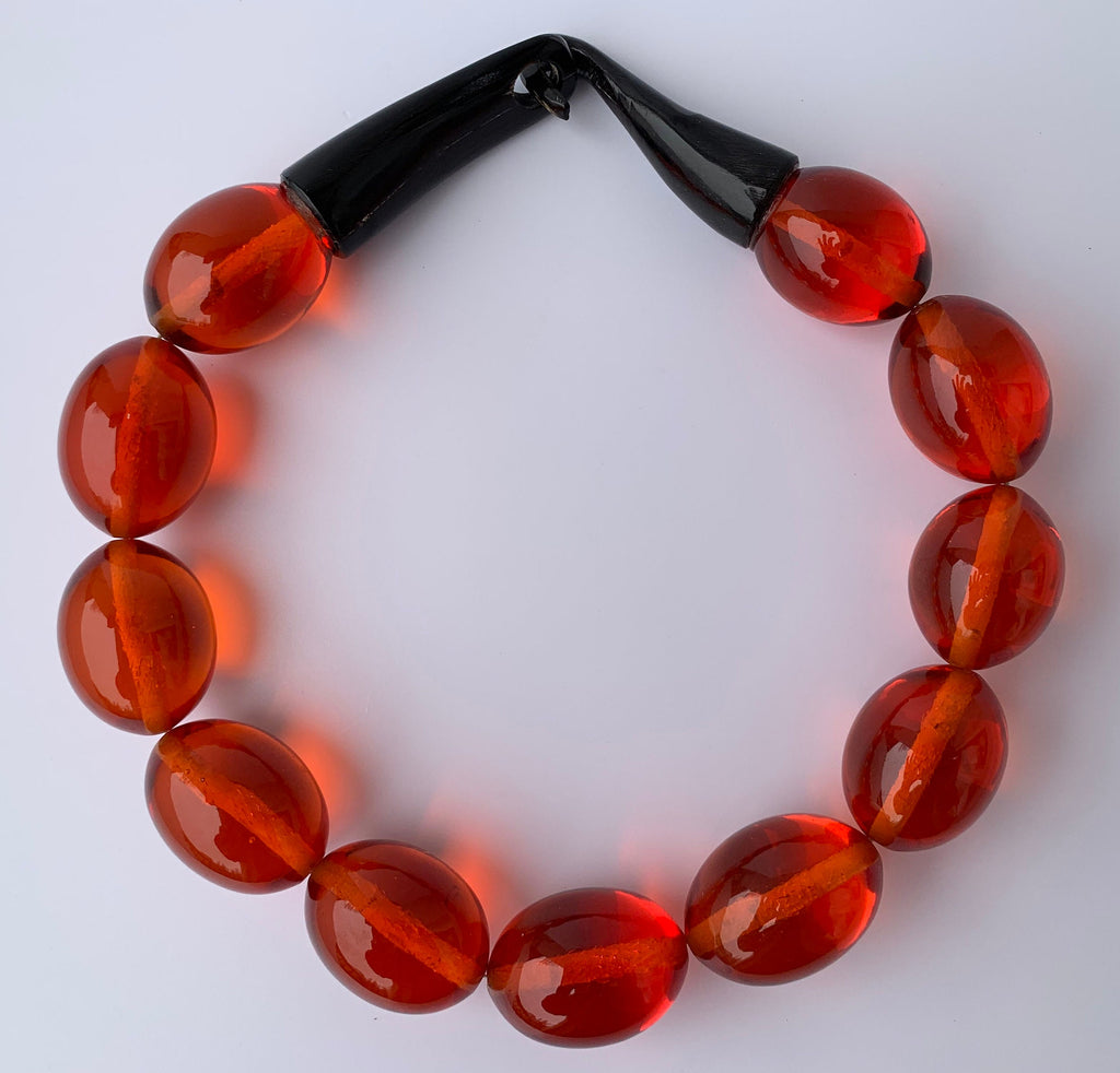 Kette Resin | Harz Unique Necklace Tribal Beads Ethno Chic