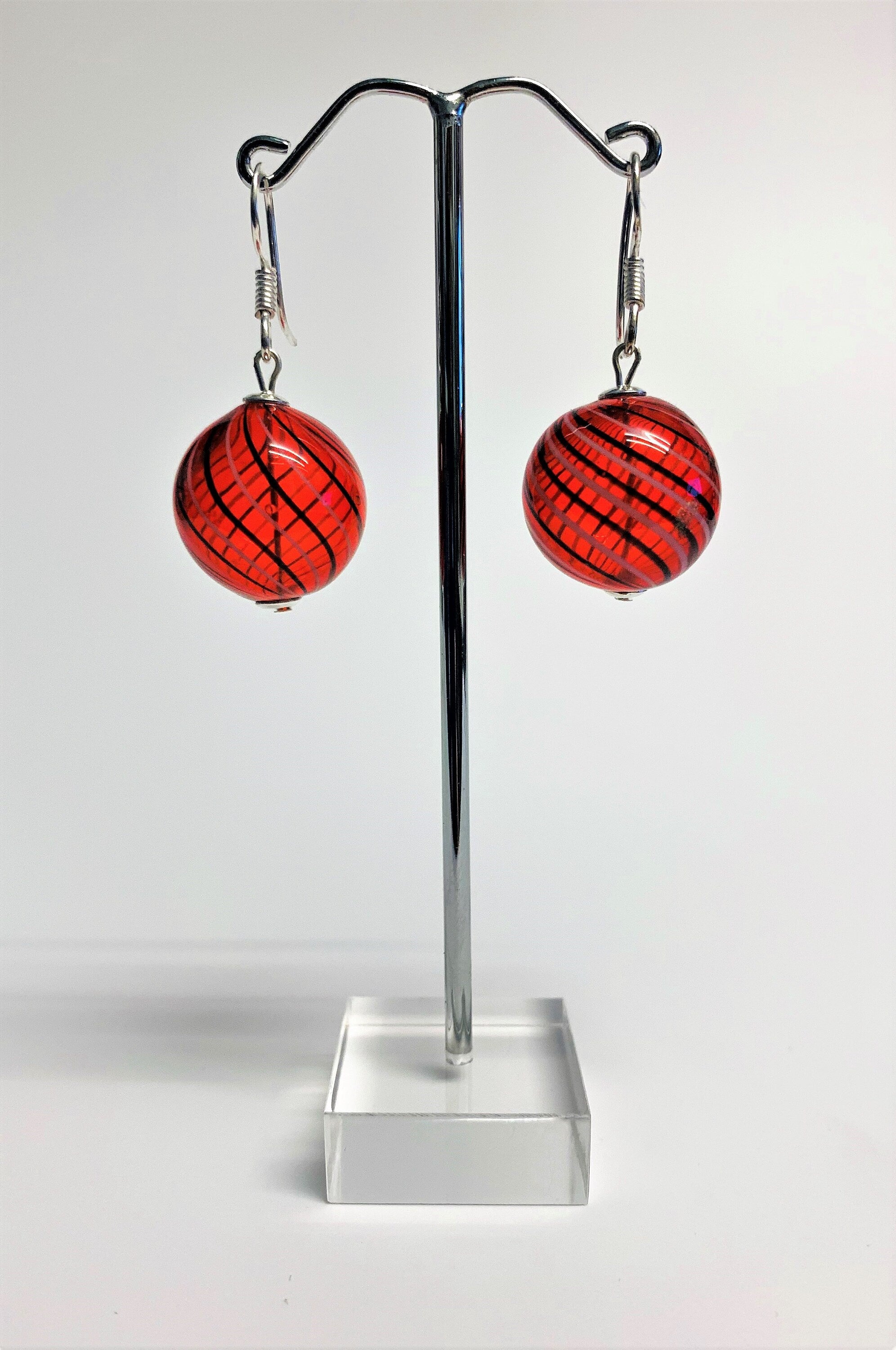 Earrings Hollow Glass Beads Beautifully Shaped Lampwork Beads Earrings