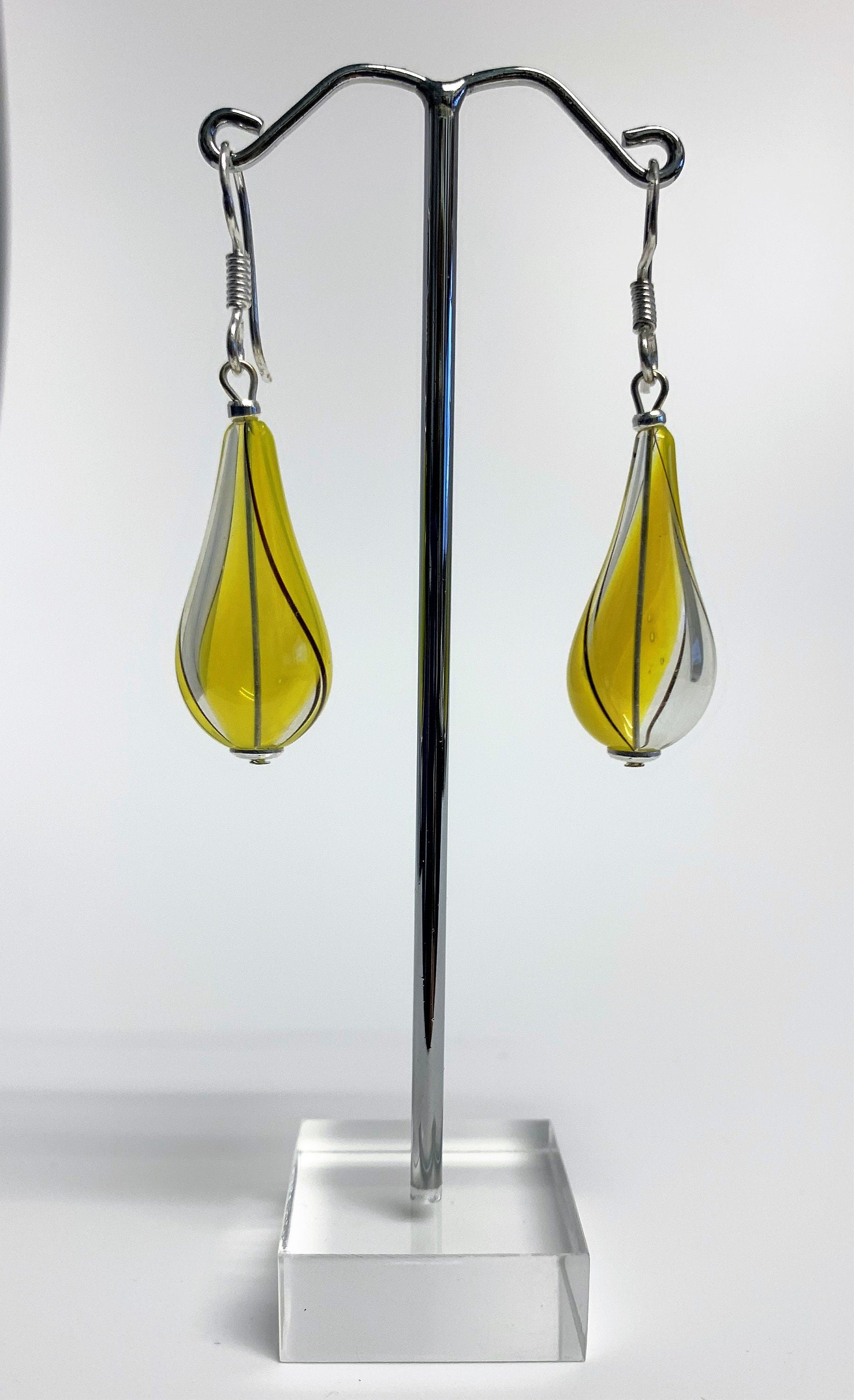 Ohrringe Hohlglasperlen Formschön Lampwork Beads Earrings