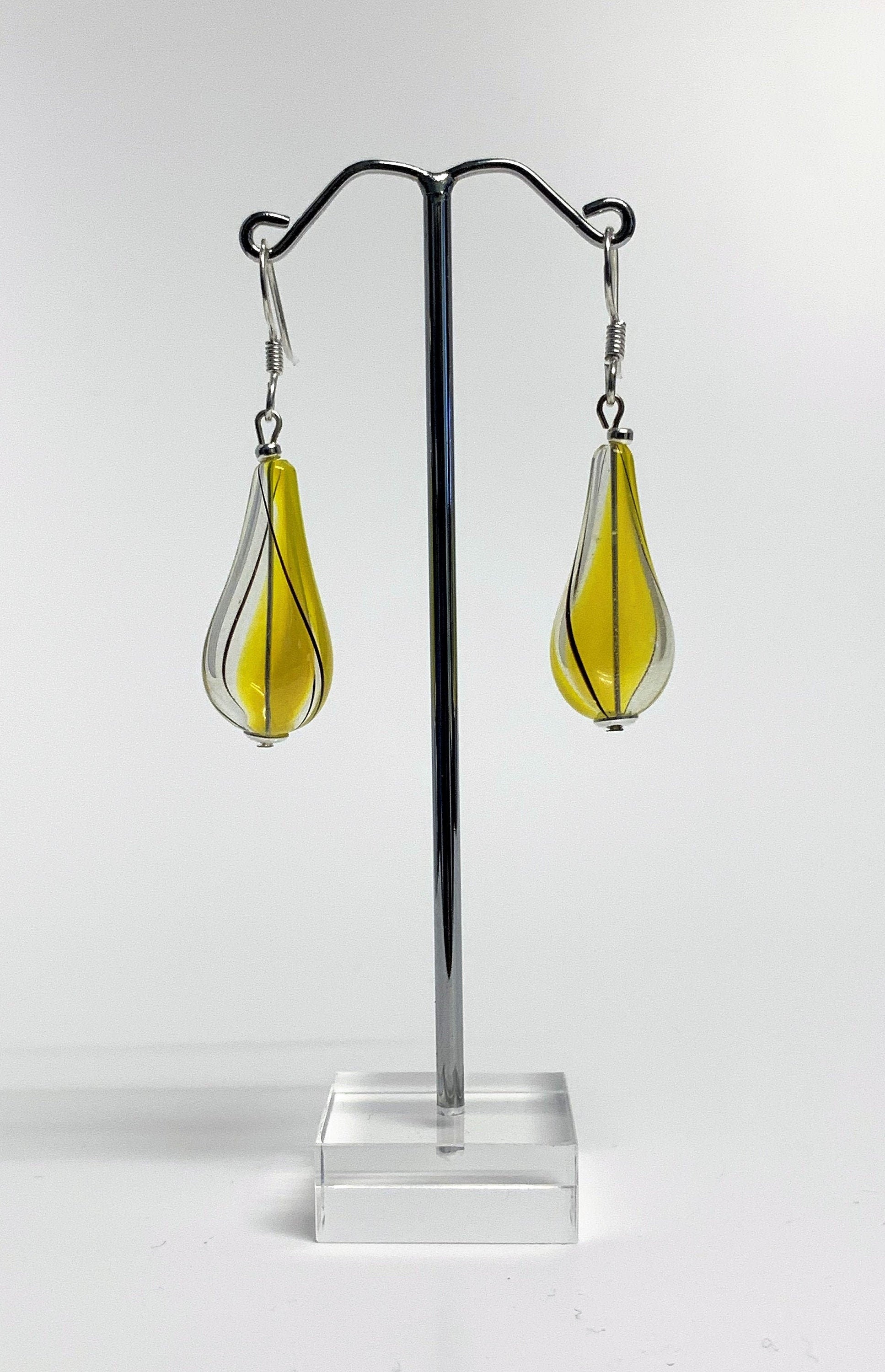 Ohrringe Hohlglasperlen Formschön Lampwork Beads Earrings