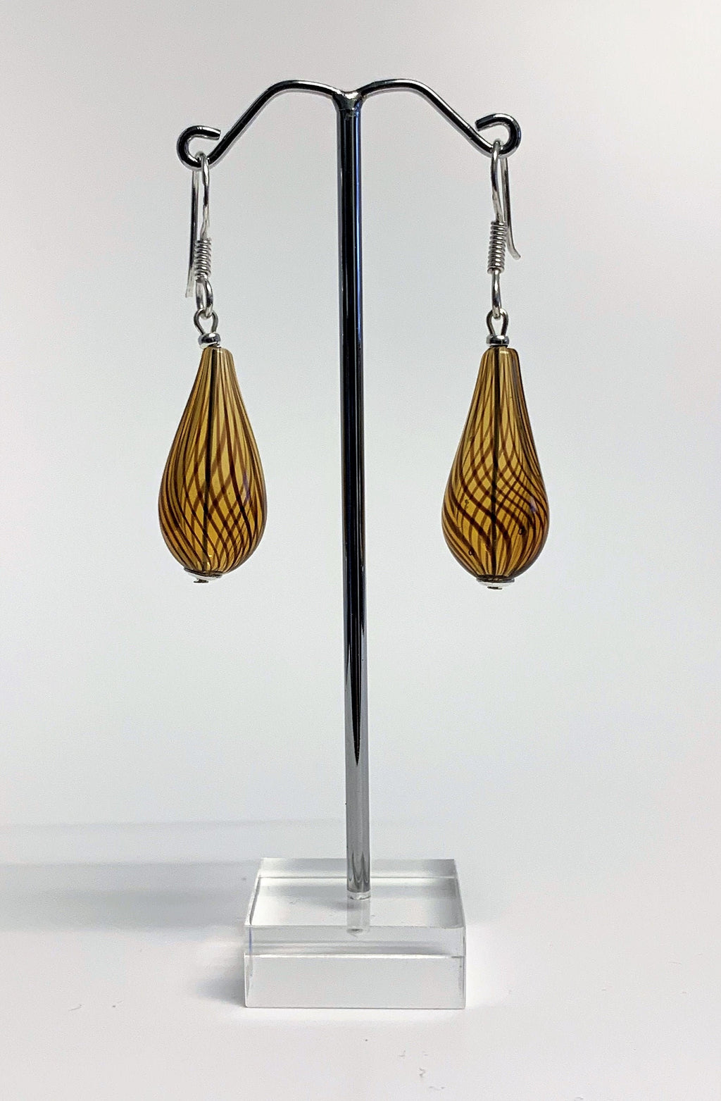 Ohrringe Hohlglasperlen Formschön Lampwork Beads Earrings