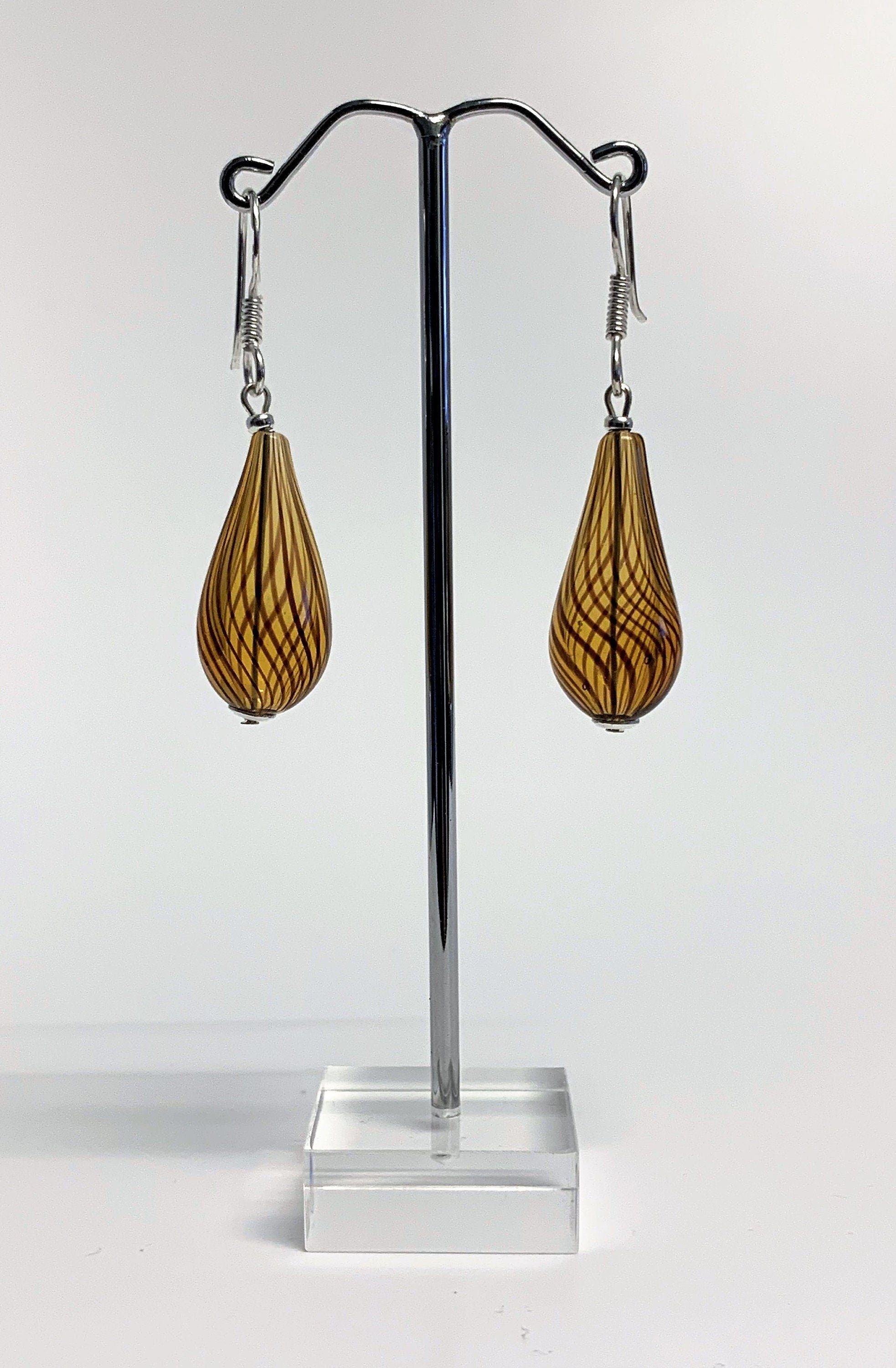 Ohrringe Hohlglasperlen Formschön Lampwork Beads Earrings