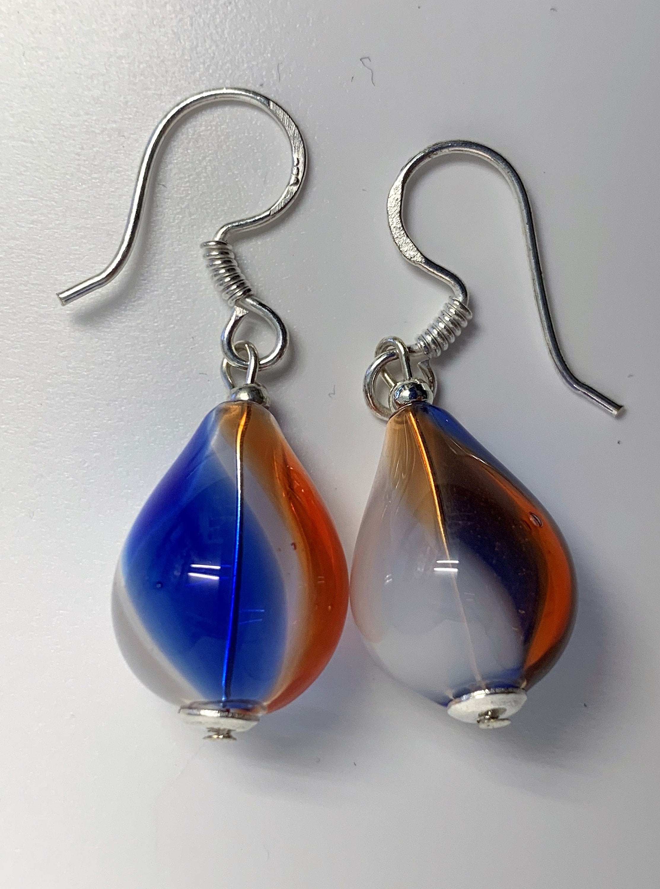 Ohrringe Hohlglasperlen Formschön Lampwork Beads Earrings