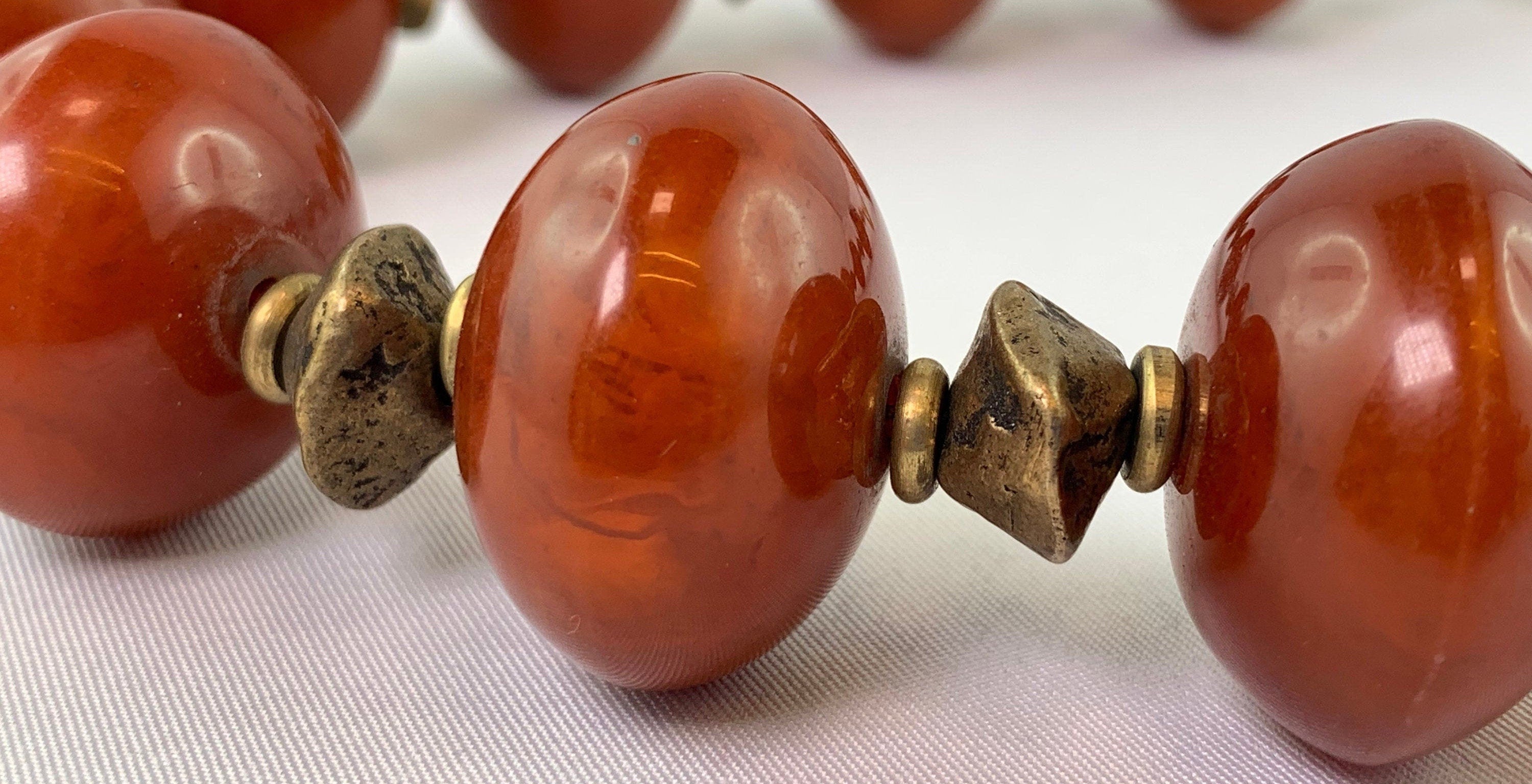 Kette Resin | Harz Messing Handmade Unique Necklace Tribal Beads Ethno Chic