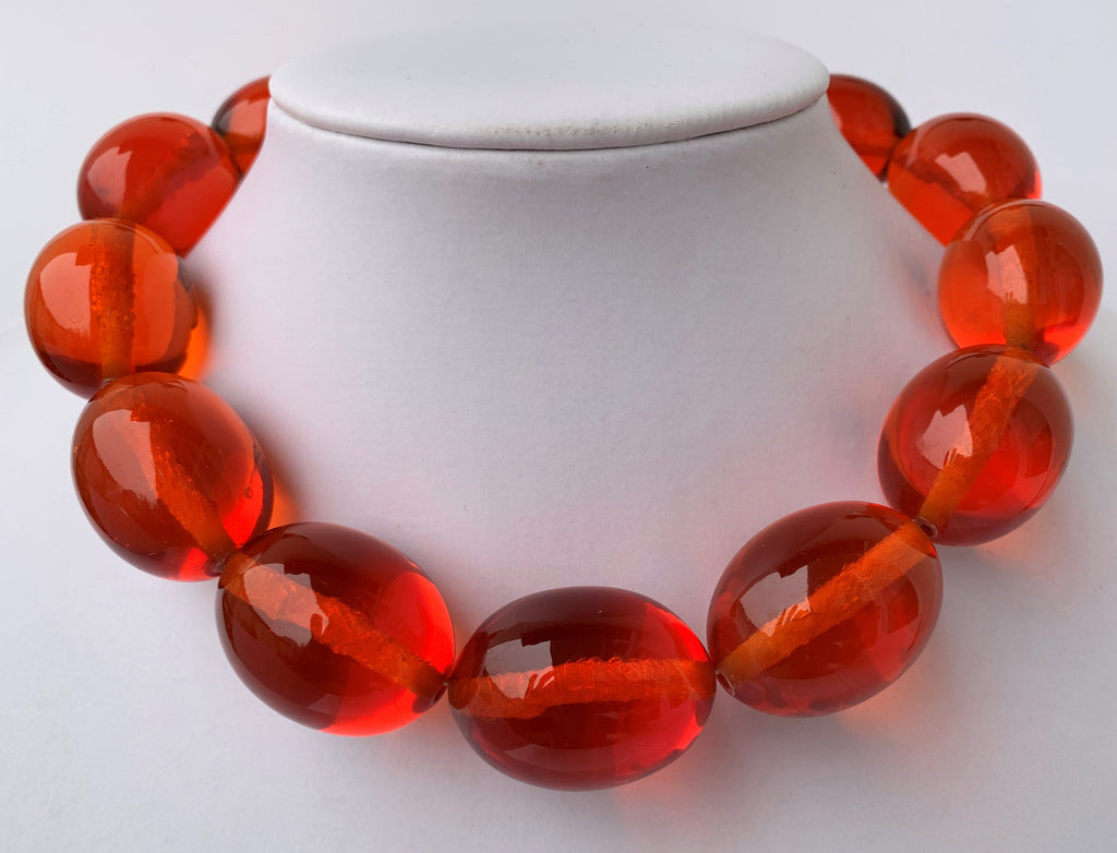 Kette Resin | Harz Unique Necklace Tribal Beads Ethno Chic