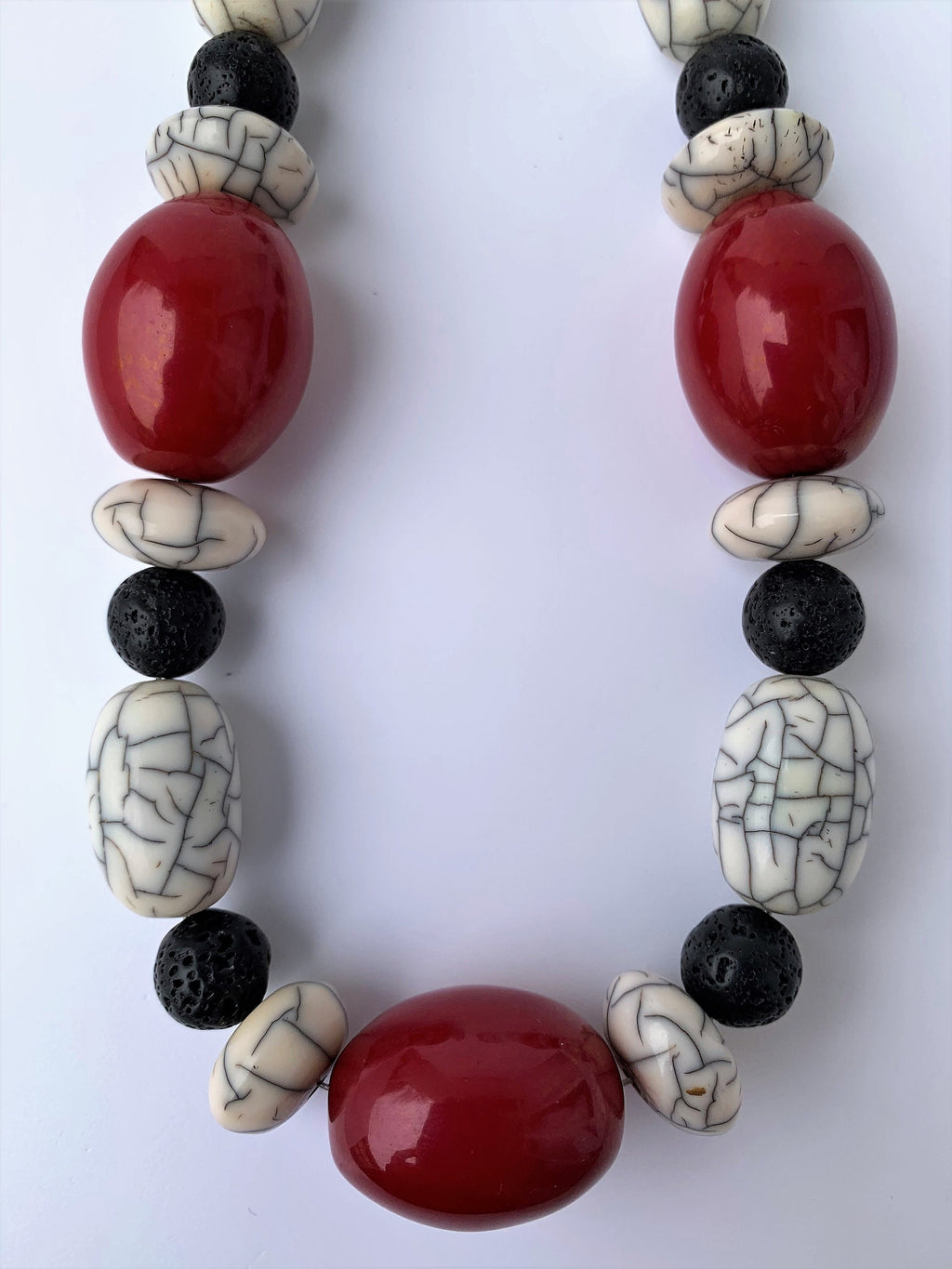 Kette Resin | Harz Lava Mix Handmade Unique Necklace Tribal Beads