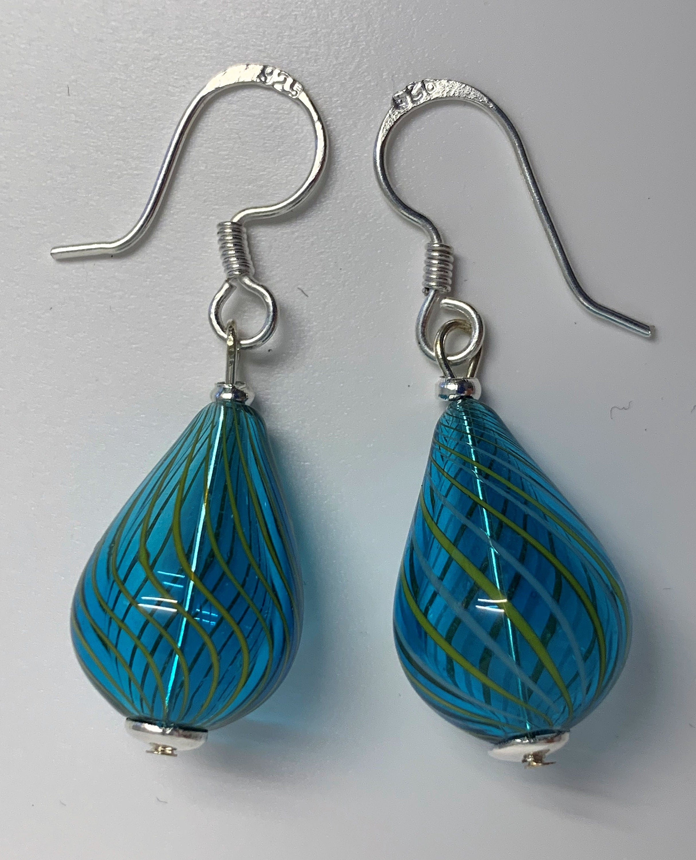 Ohrringe Hohlglasperlen Formschön Lampwork Beads Earrings