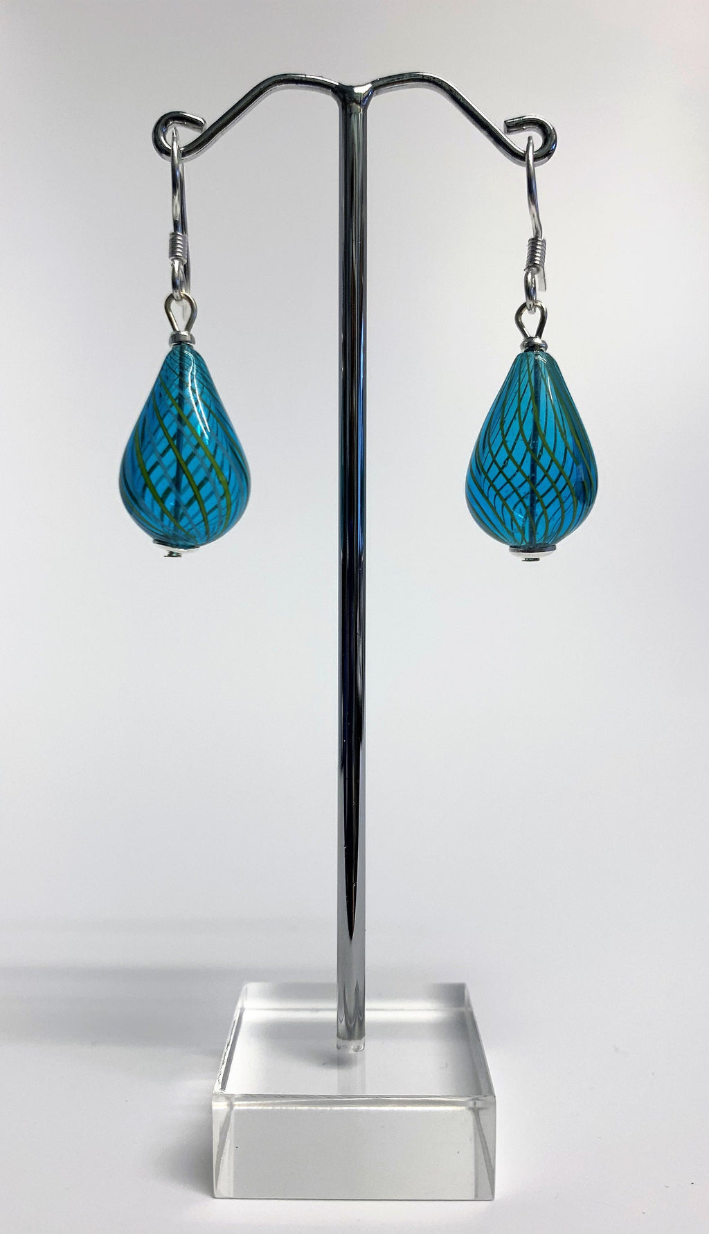 Ohrringe Hohlglasperlen Formschön Lampwork Beads Earrings