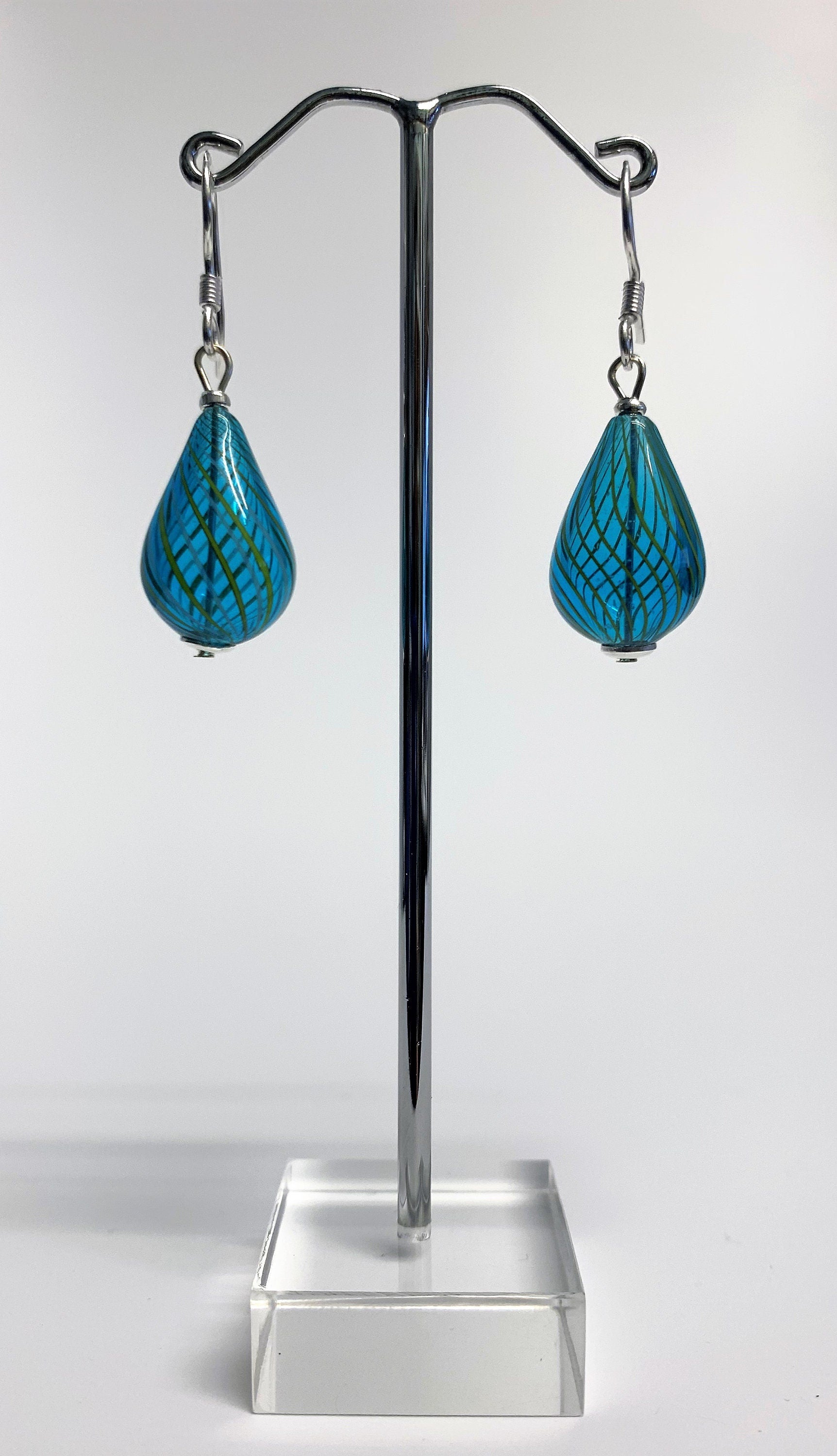 Ohrringe Hohlglasperlen Formschön Lampwork Beads Earrings