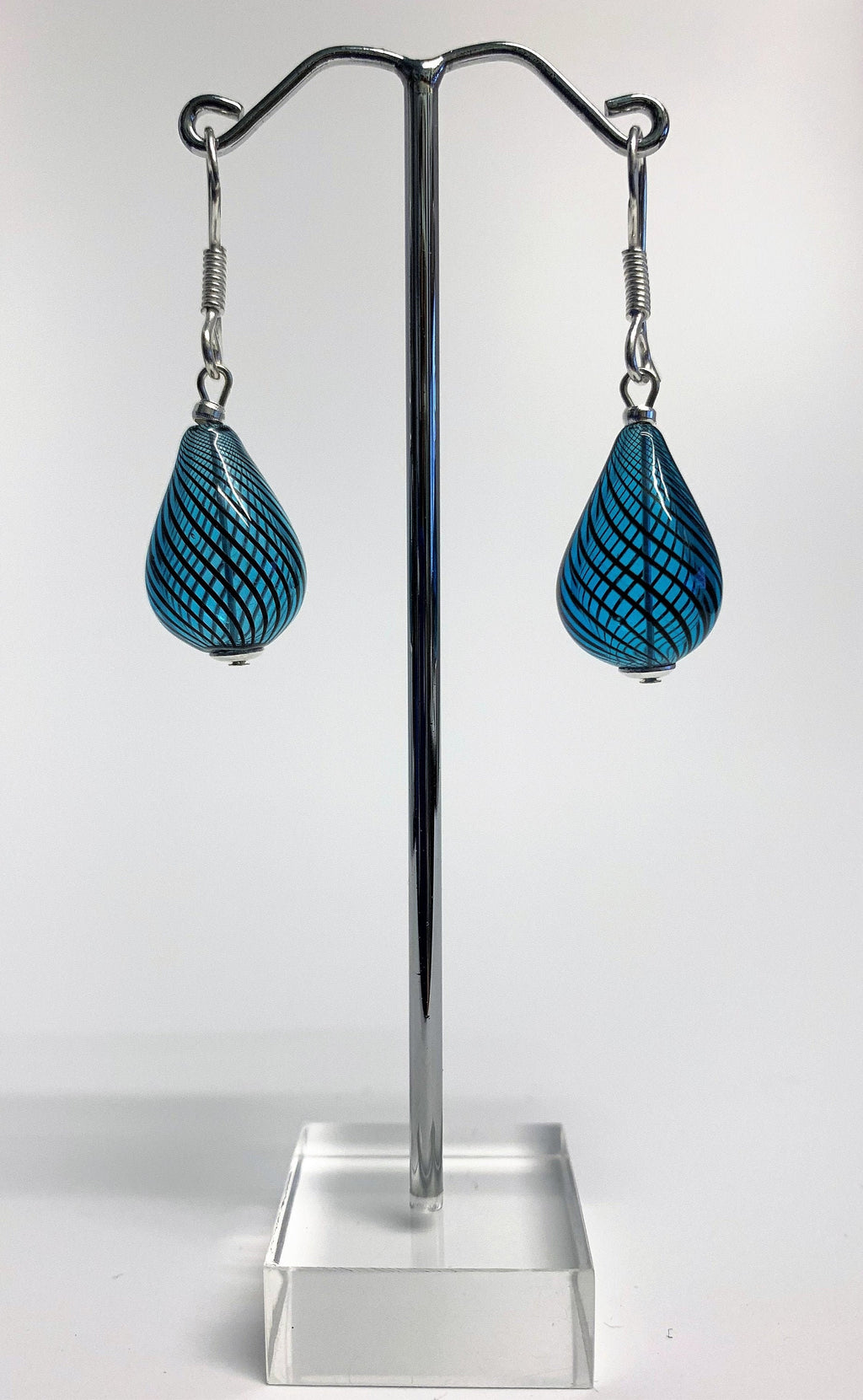 Ohrringe Hohlglasperlen Formschön Lampwork Beads Earrings