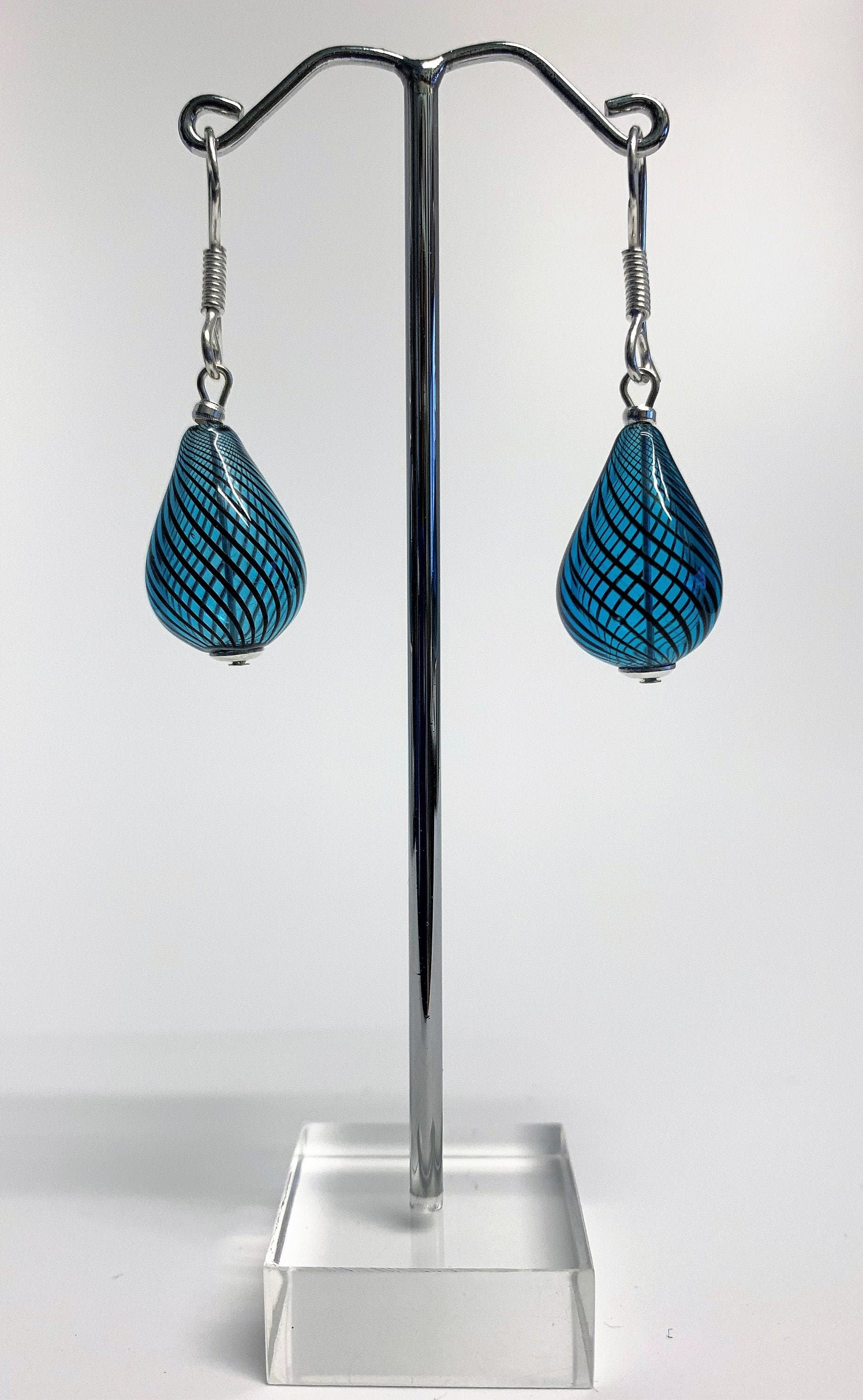 Ohrringe Hohlglasperlen Formschön Lampwork Beads Earrings