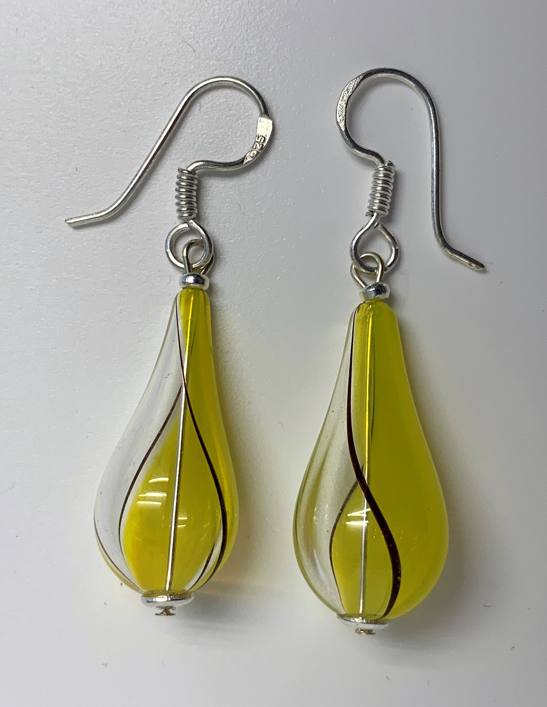 Ohrringe Hohlglasperlen Formschön Lampwork Beads Earrings