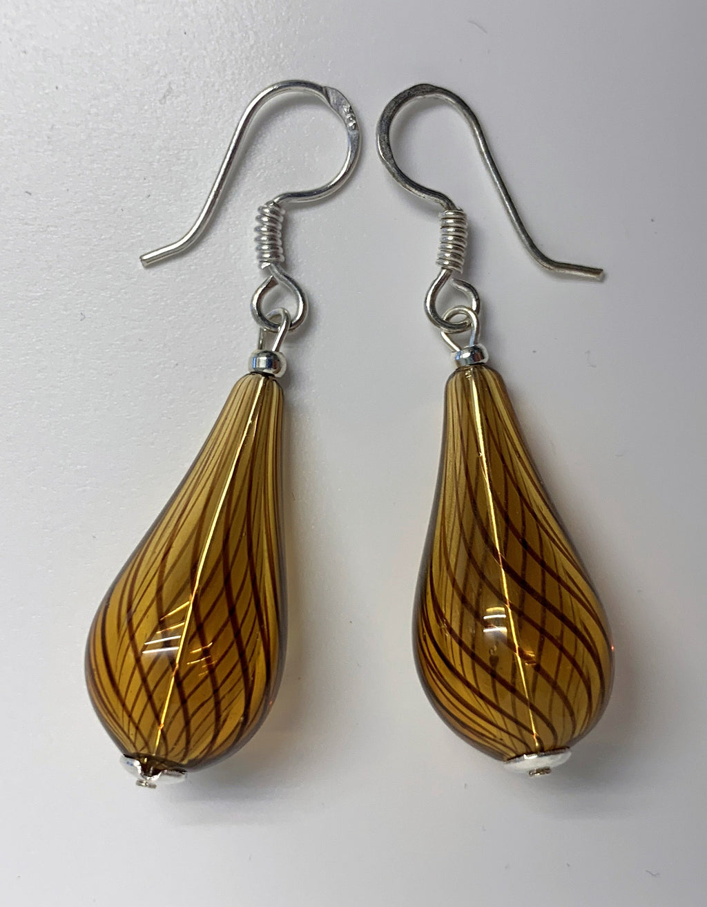 Ohrringe Hohlglasperlen Formschön Lampwork Beads Earrings