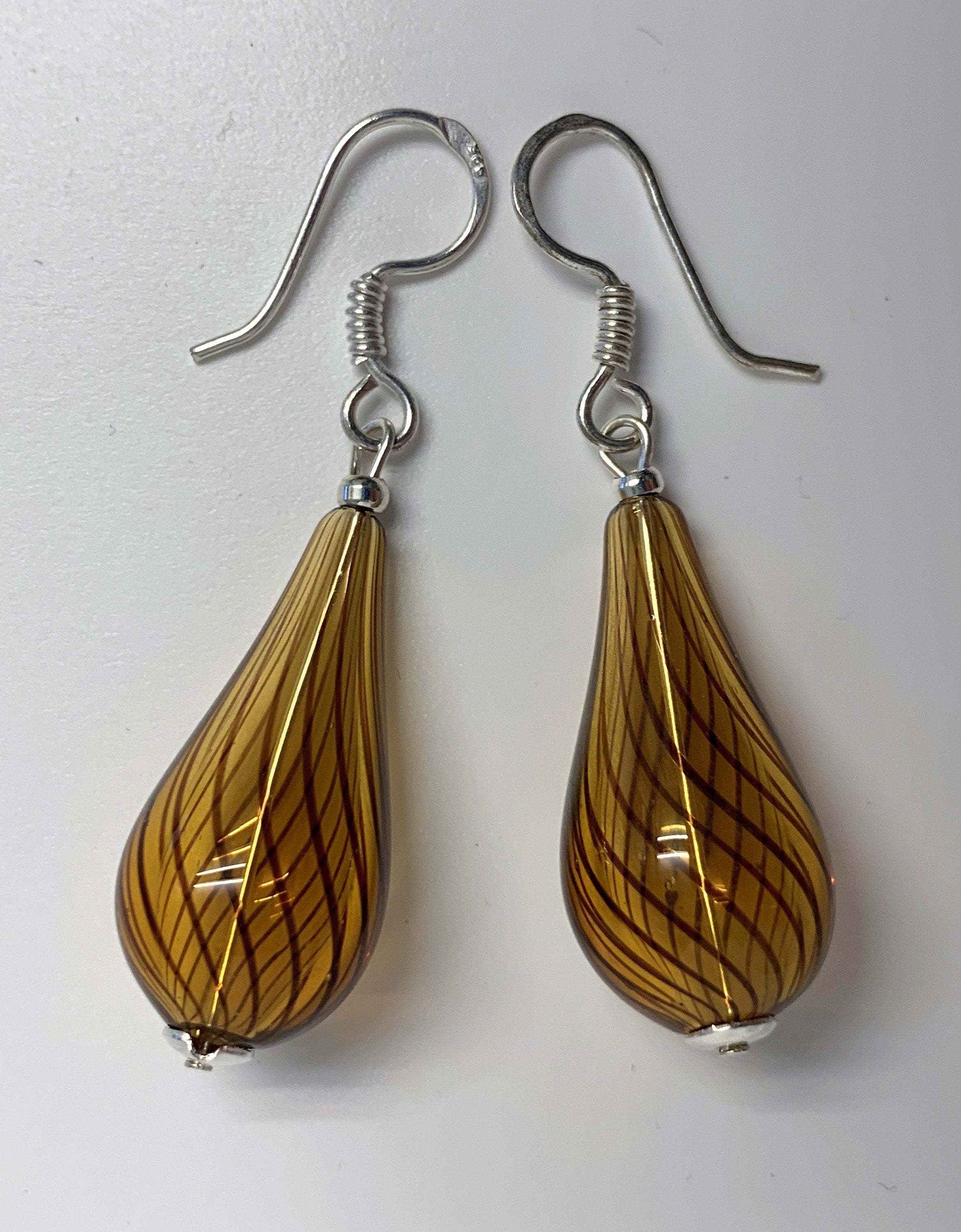 Ohrringe Hohlglasperlen Formschön Lampwork Beads Earrings