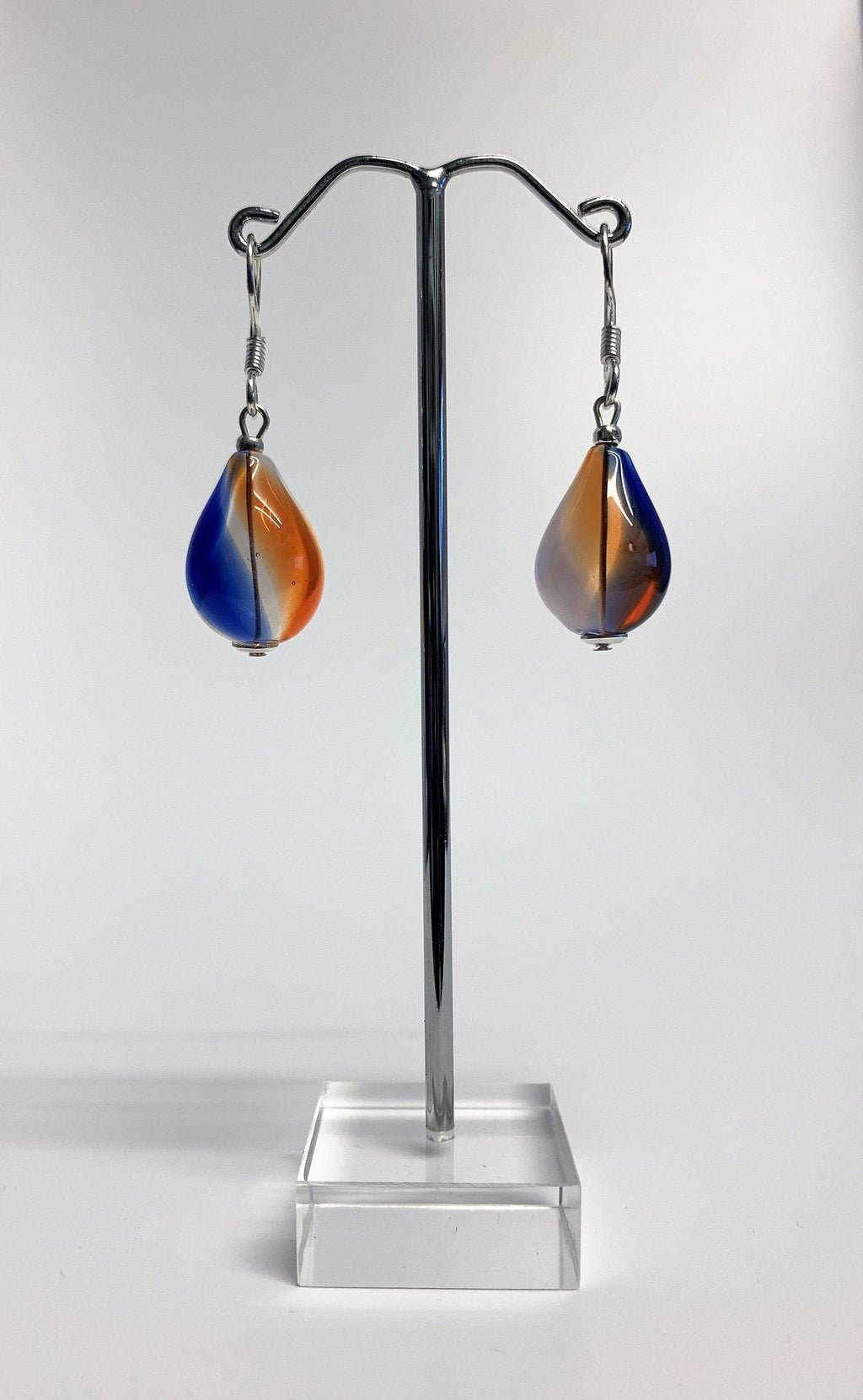Ohrringe Hohlglasperlen Formschön Lampwork Beads Earrings
