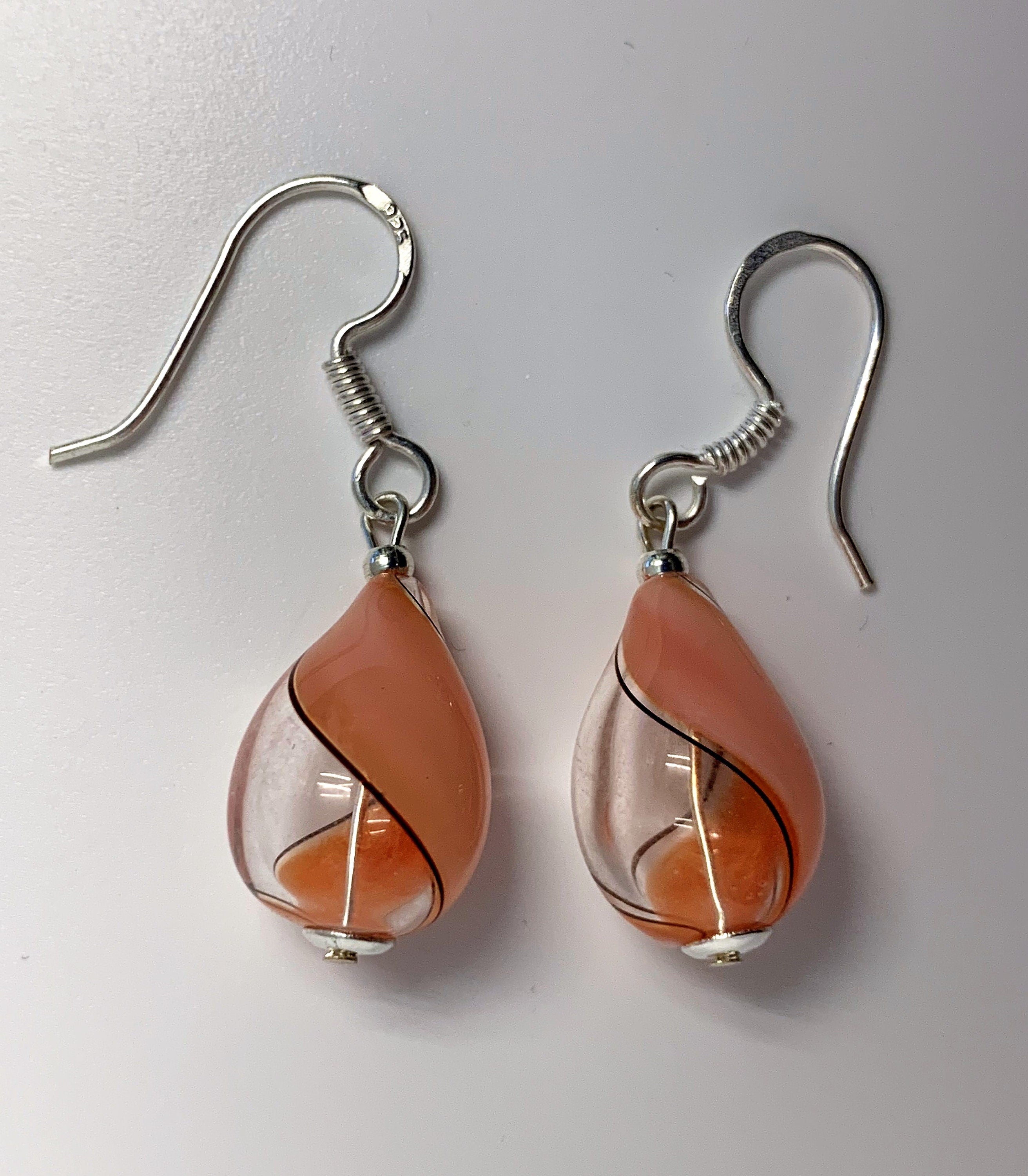 Ohrringe Hohlglasperlen Formschön Lampwork Beads Earrings