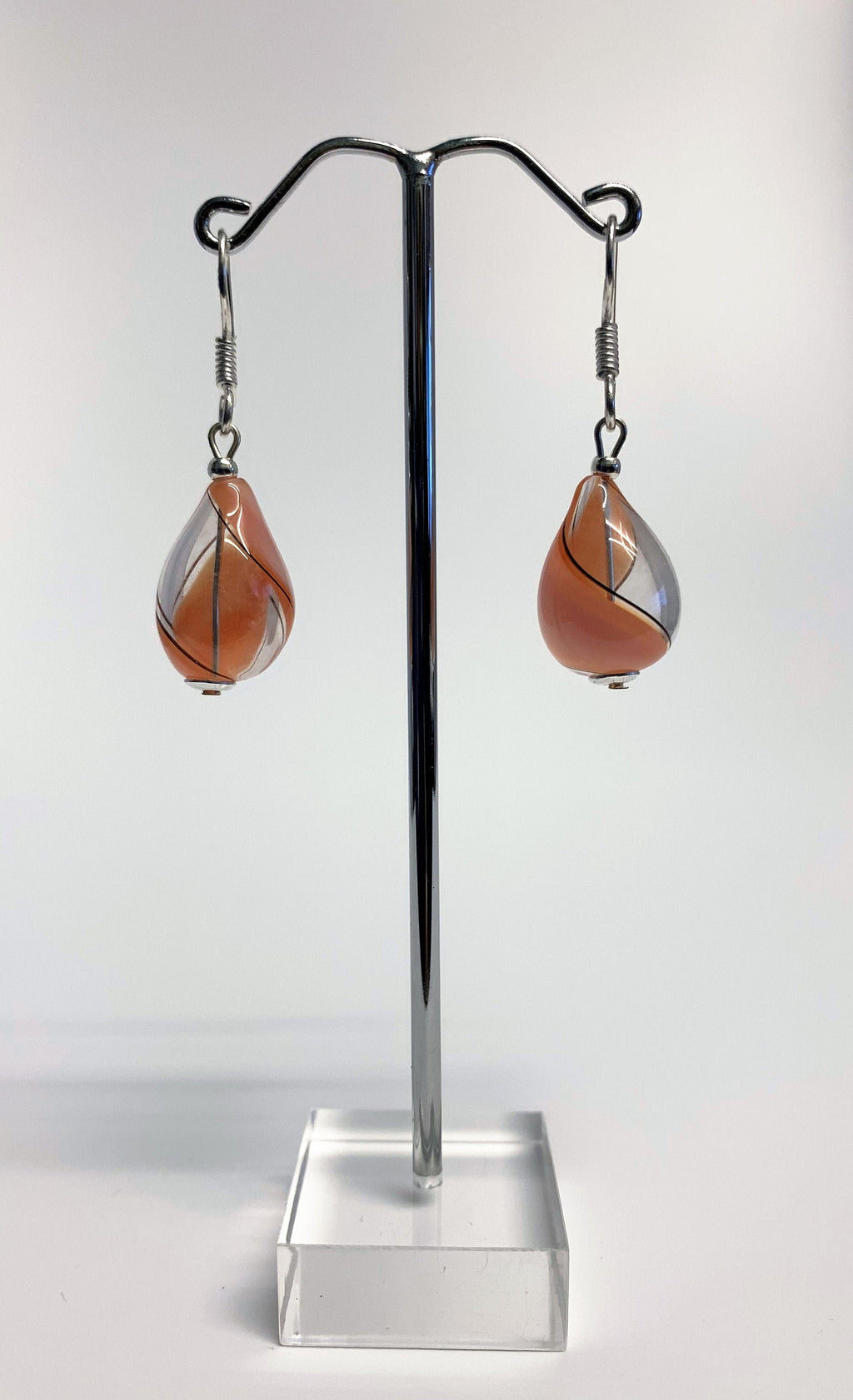 Ohrringe Hohlglasperlen Formschön Lampwork Beads Earrings
