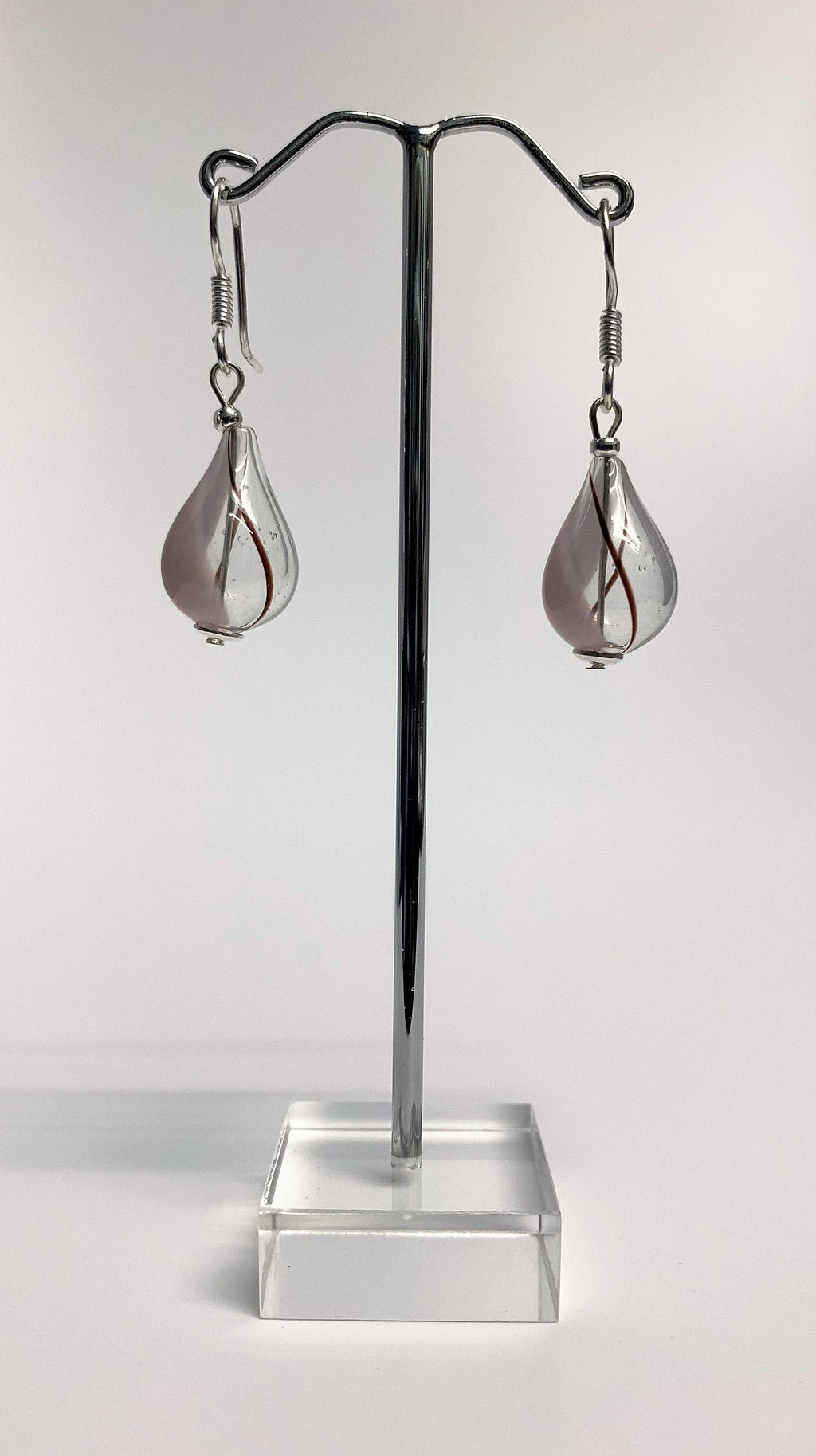 Ohrringe Hohlglasperlen Formschön Lampwork Beads Earrings