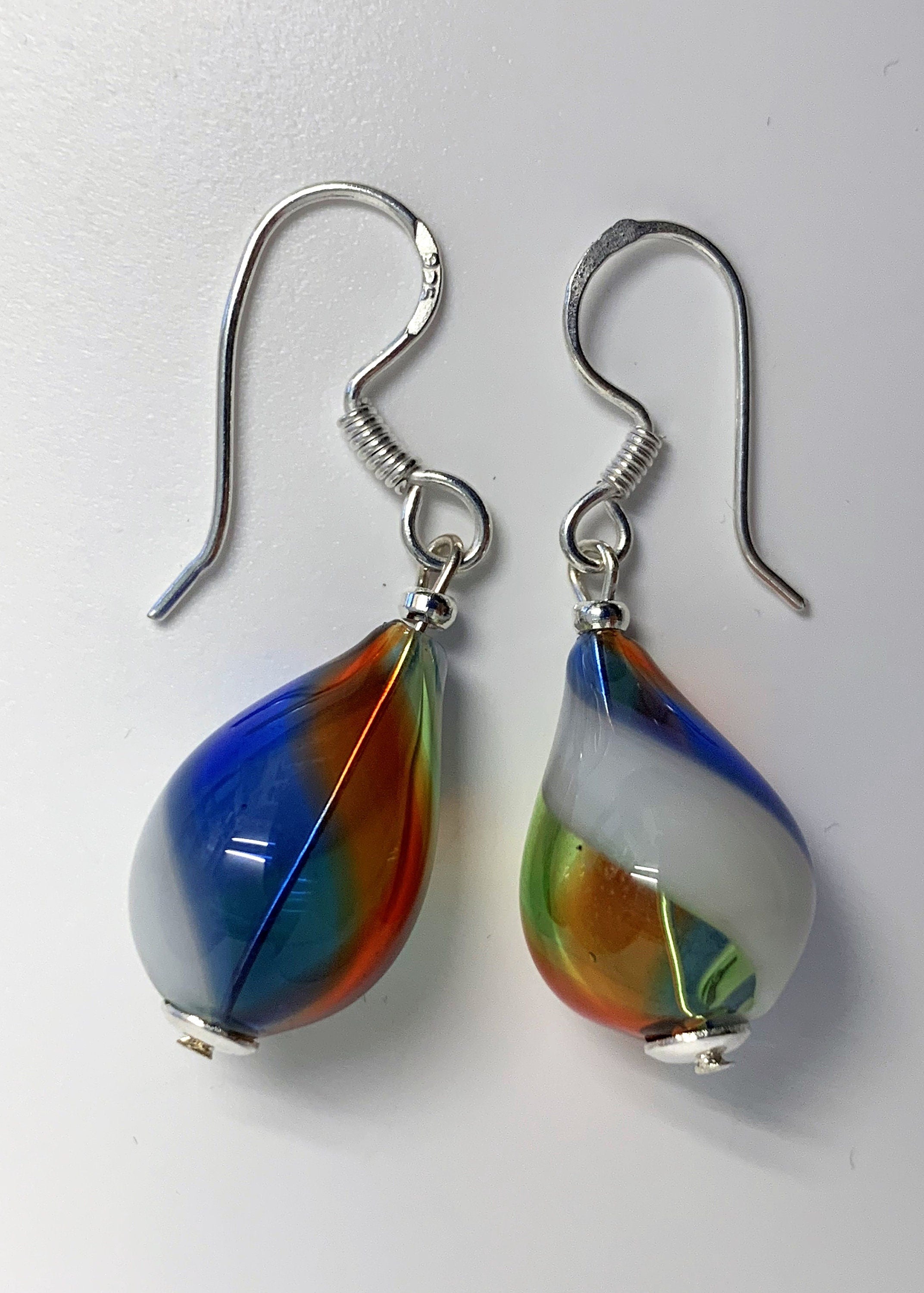 Ohrringe Hohlglasperlen Formschön Lampwork Beads Earrings