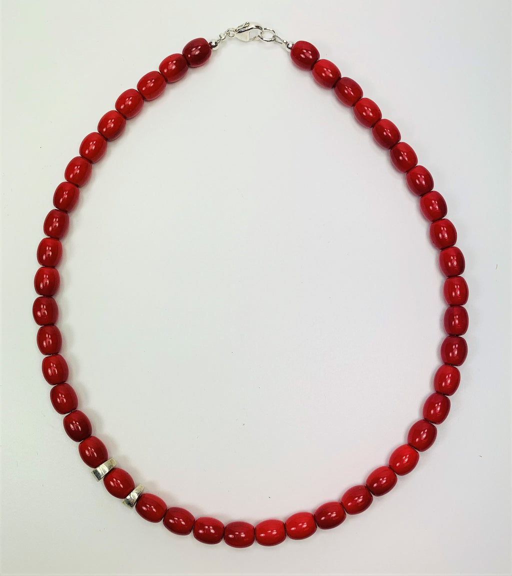 Kette Böhmische Glasperlen Behemian Glass  Handmade Unique Necklace