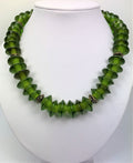 Kette Glasperlen Messing Glass Beads Handmade Unique Necklace
