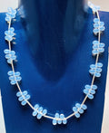 Opal Glass Necklace Bohemian Glass Beads Handmade Unique Necklace