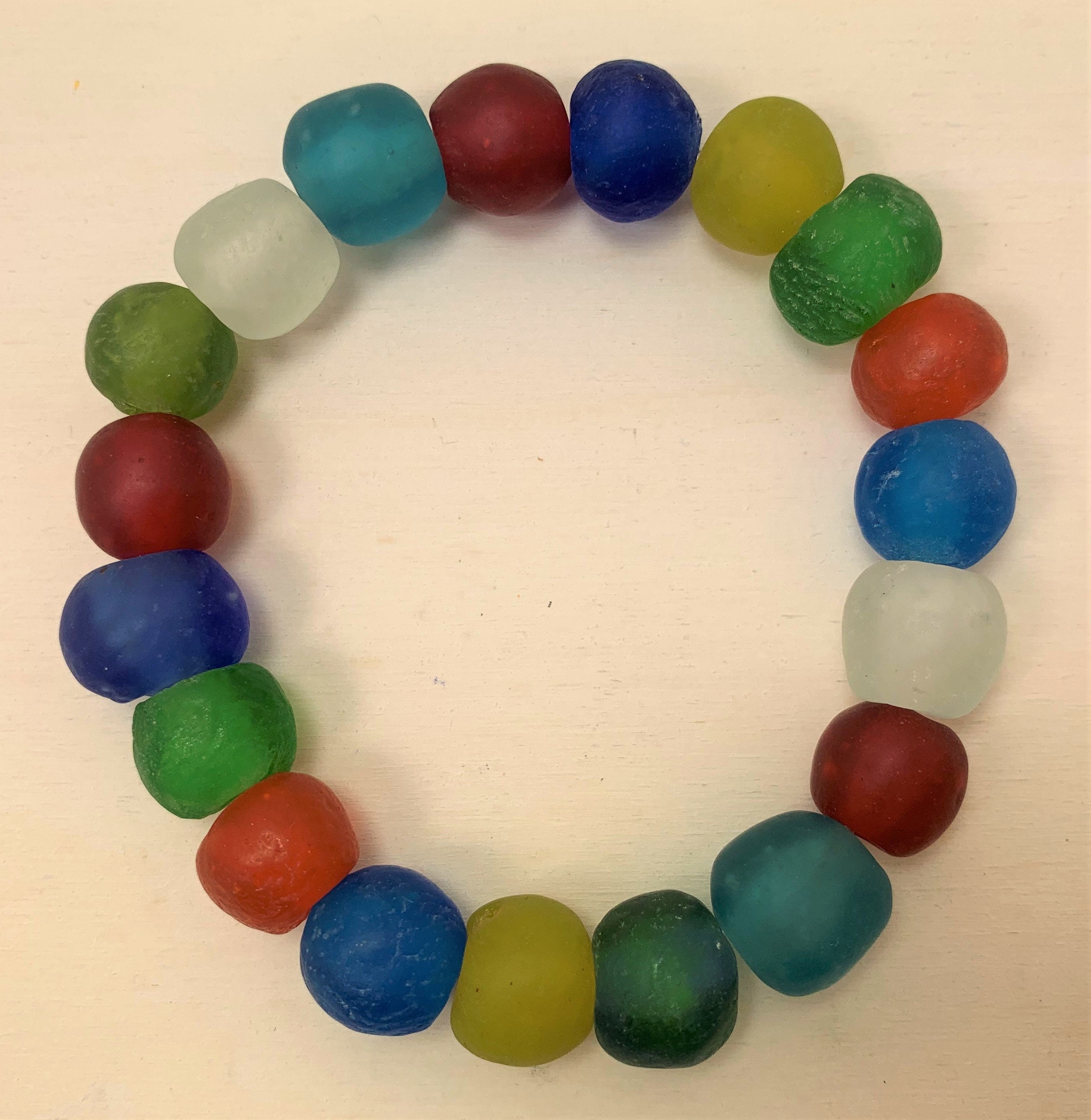 Armband Glasperlen Recycling Kroba Glass Ghana Tribal Beads Handmade Unique Bracelet