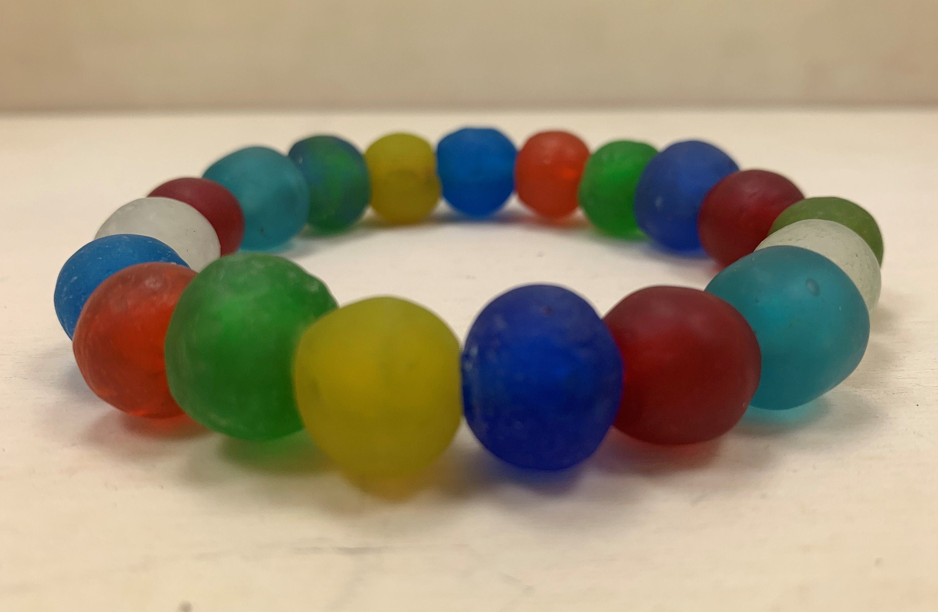 Armband Glasperlen Recycling Kroba Glass Ghana Tribal Beads Handmade Unique Bracelet